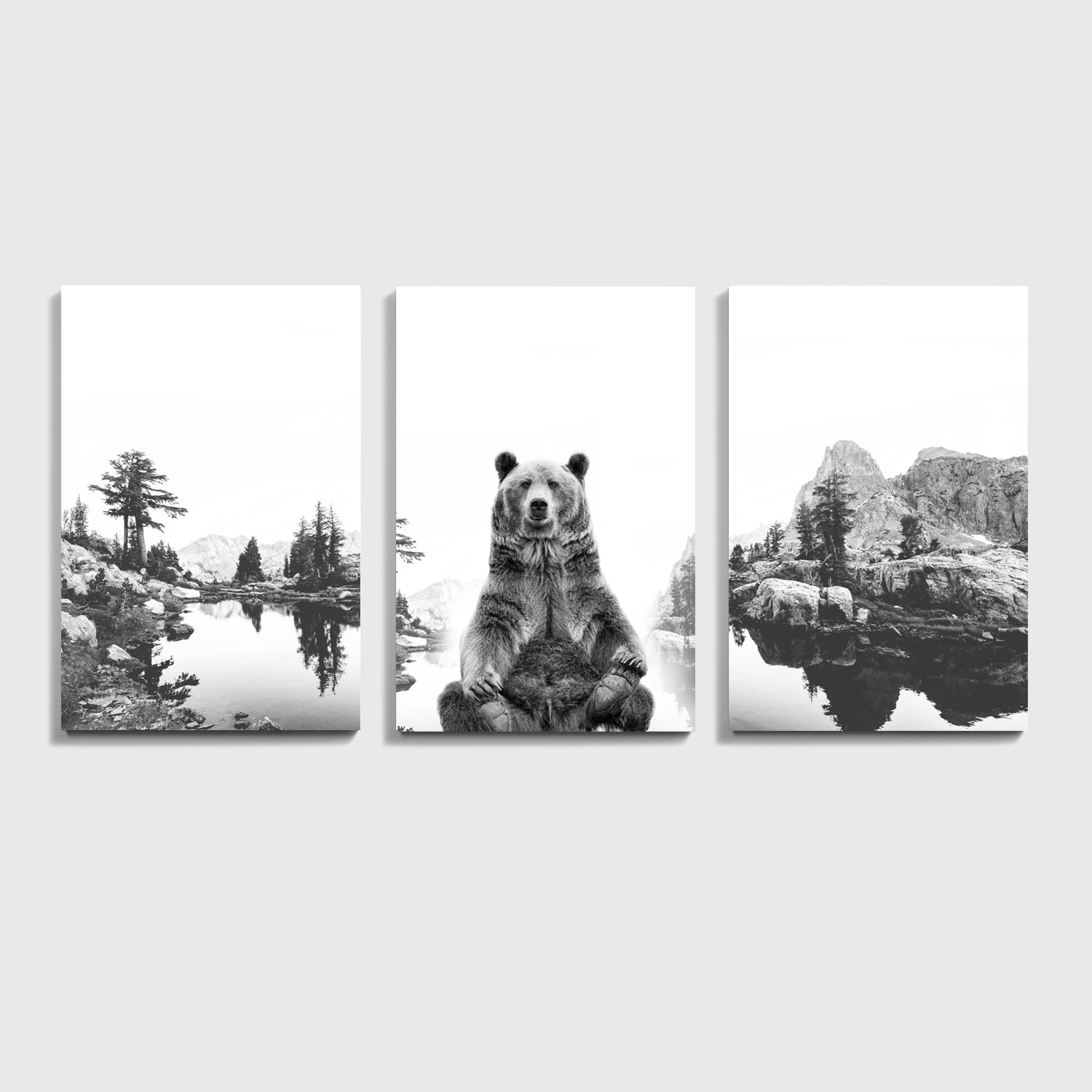 Mountain lake canvas prints.