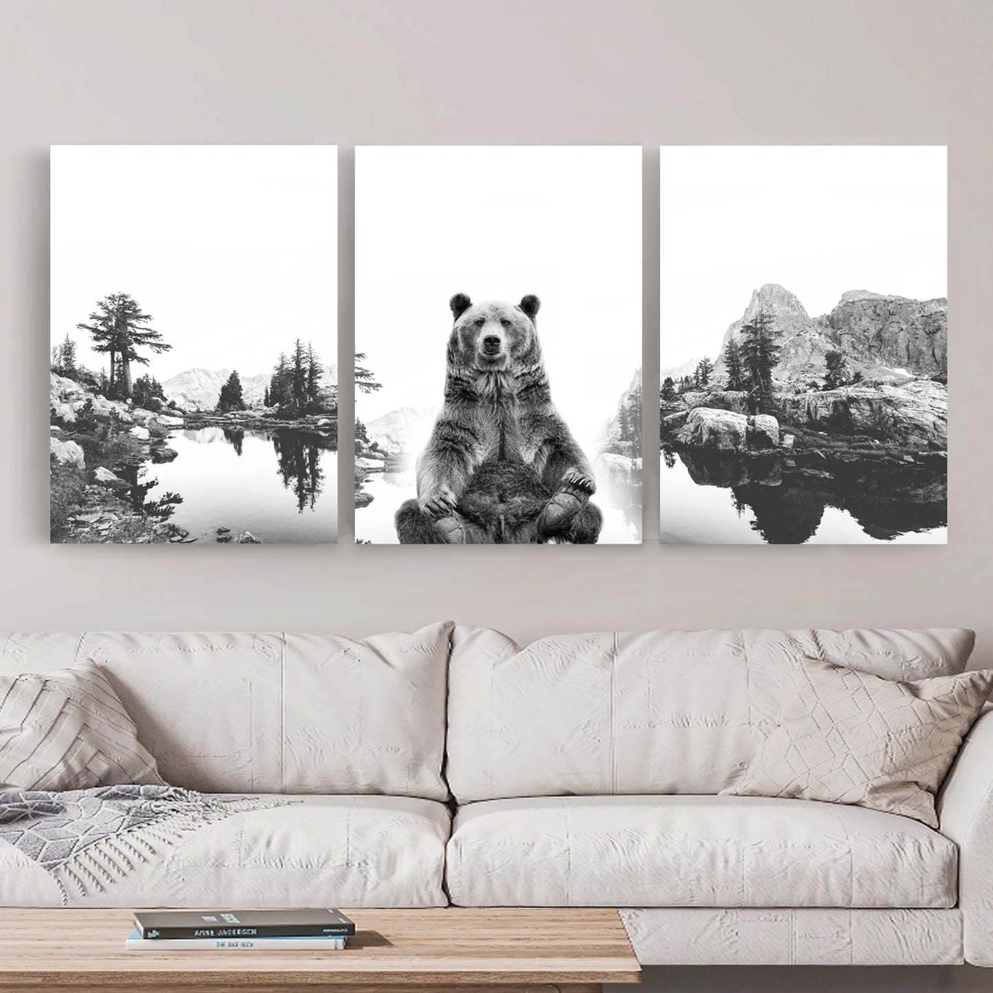 Stretched canvas large wall art.