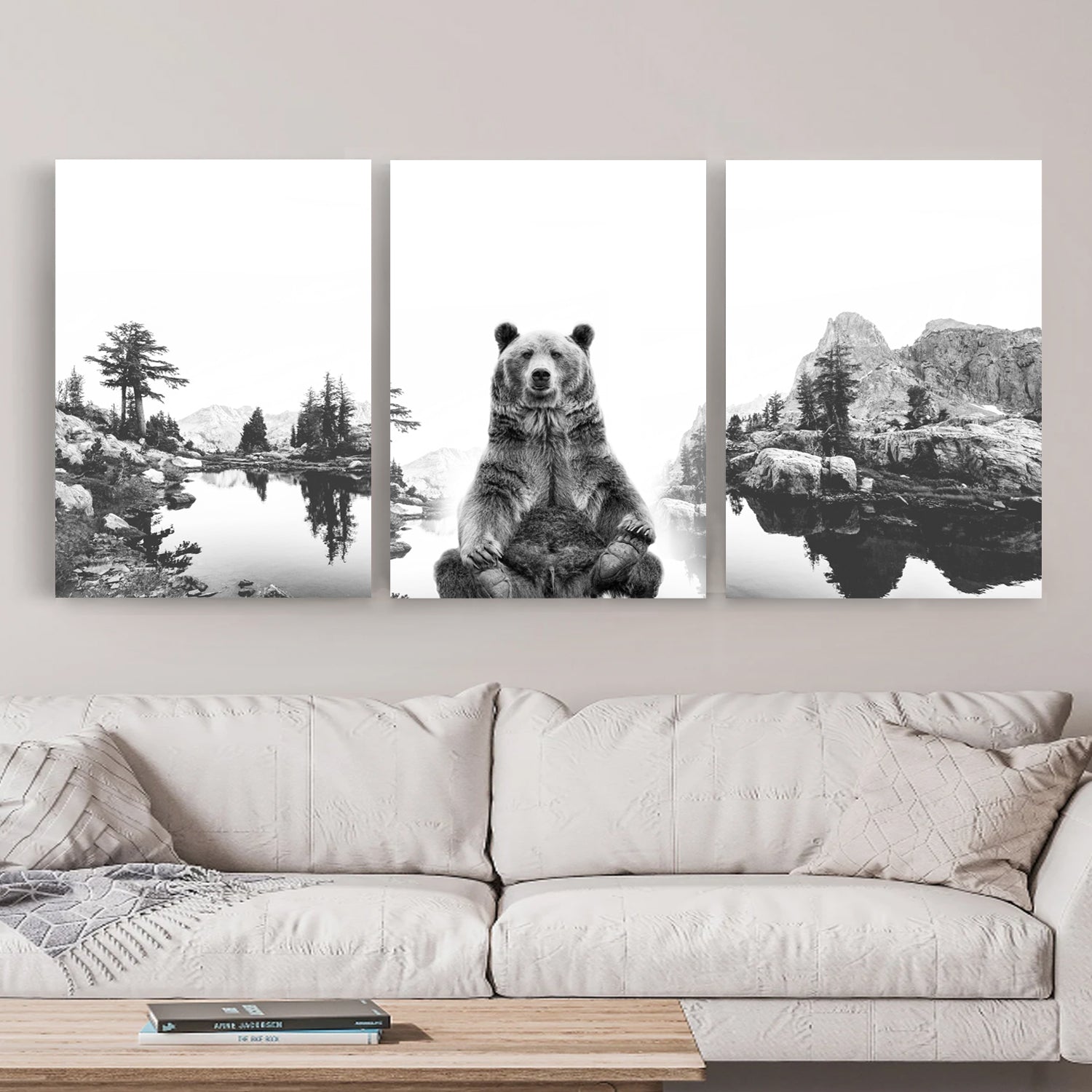 Stretched canvas large wall art.