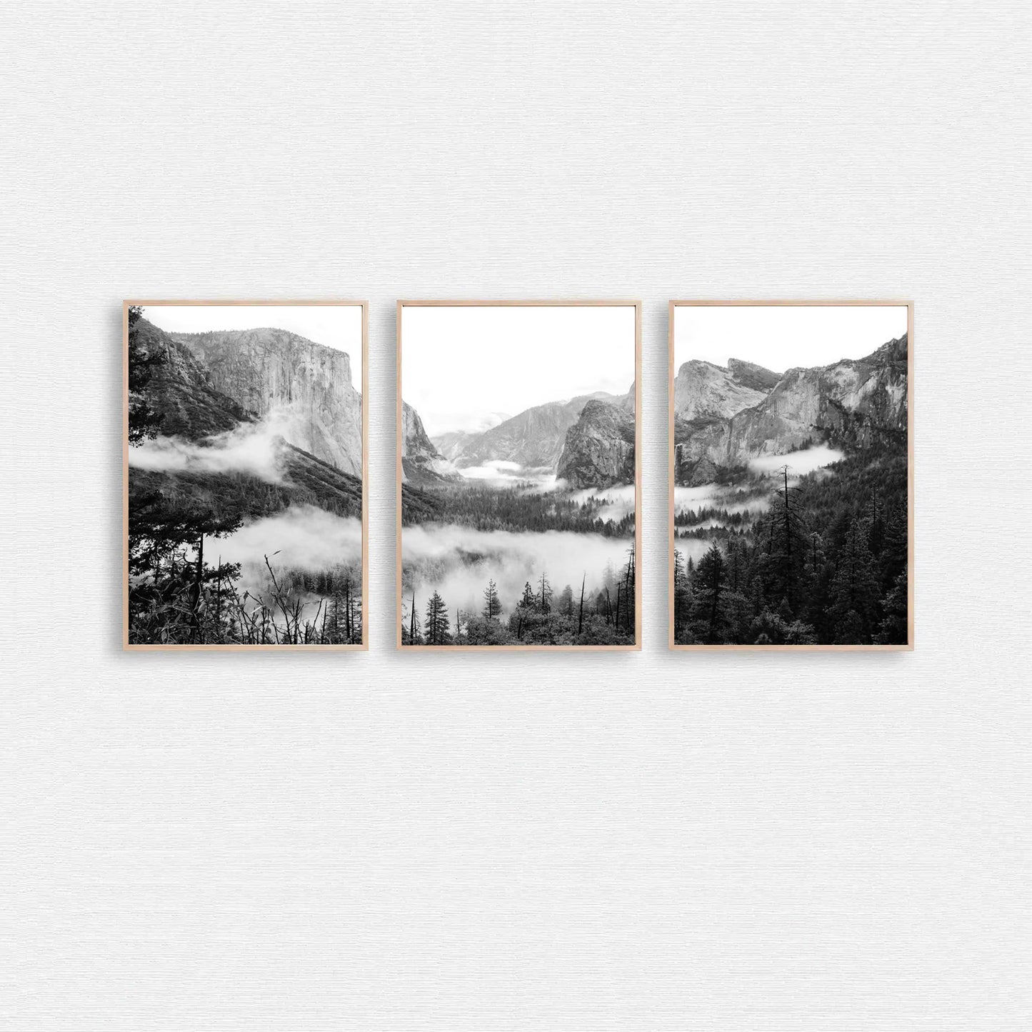 Yosemite National Park 3 piece wall art.