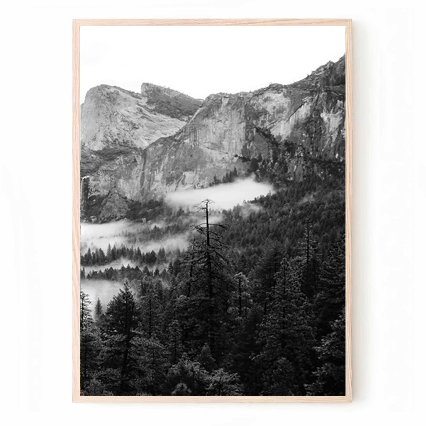 Yosemite National Park Wall Art | Yosemite Autumn Triptych Black & White