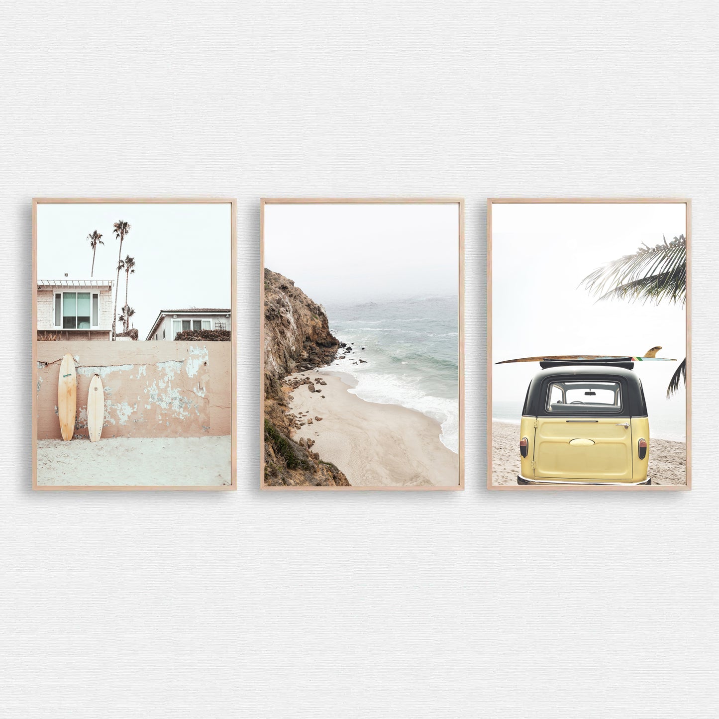 California coastal landscapes triptych.