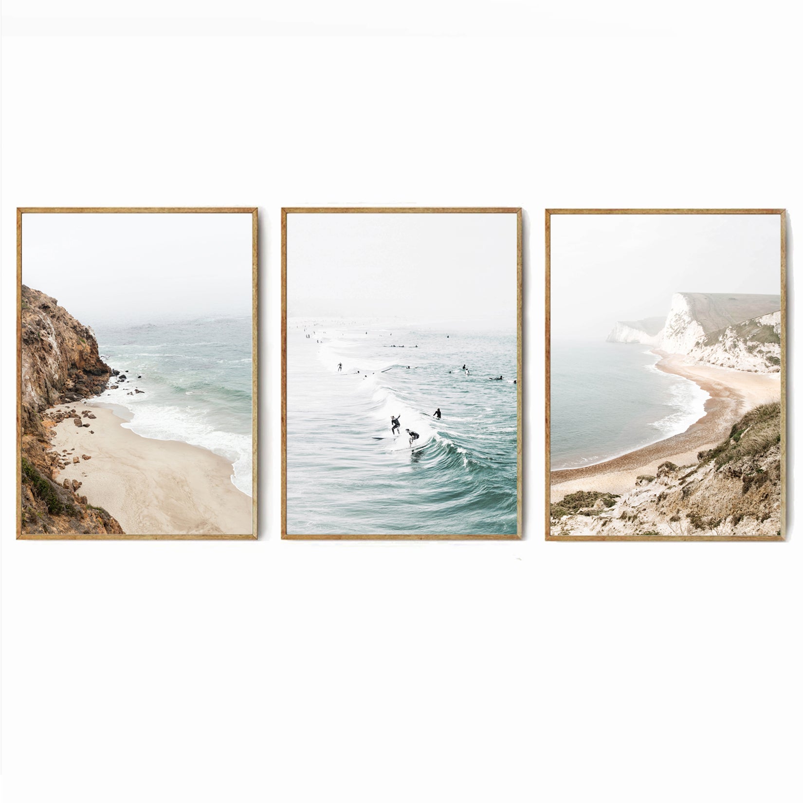Coastal 3 piece wall art set.