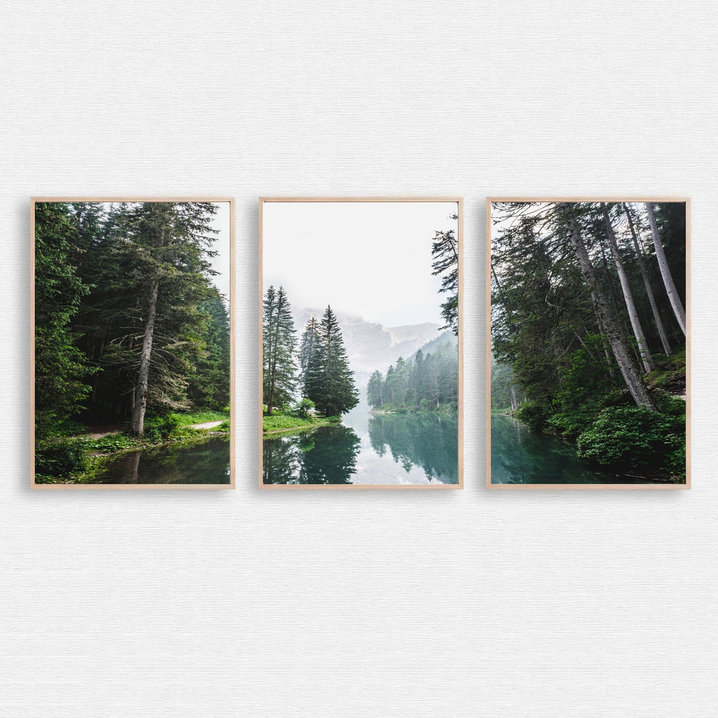 Forest river wall art.