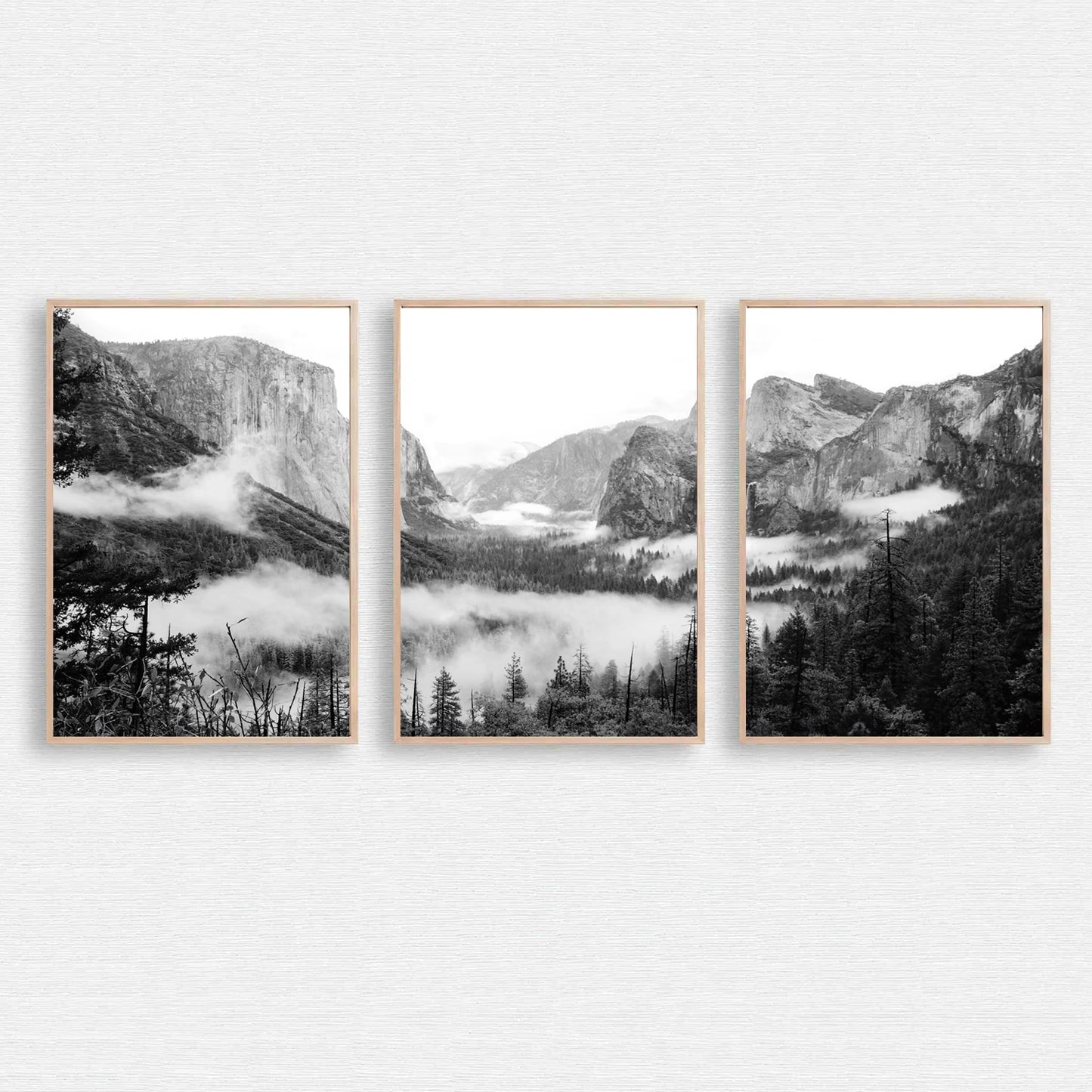 Yosemite National Park 3 piece wall art.