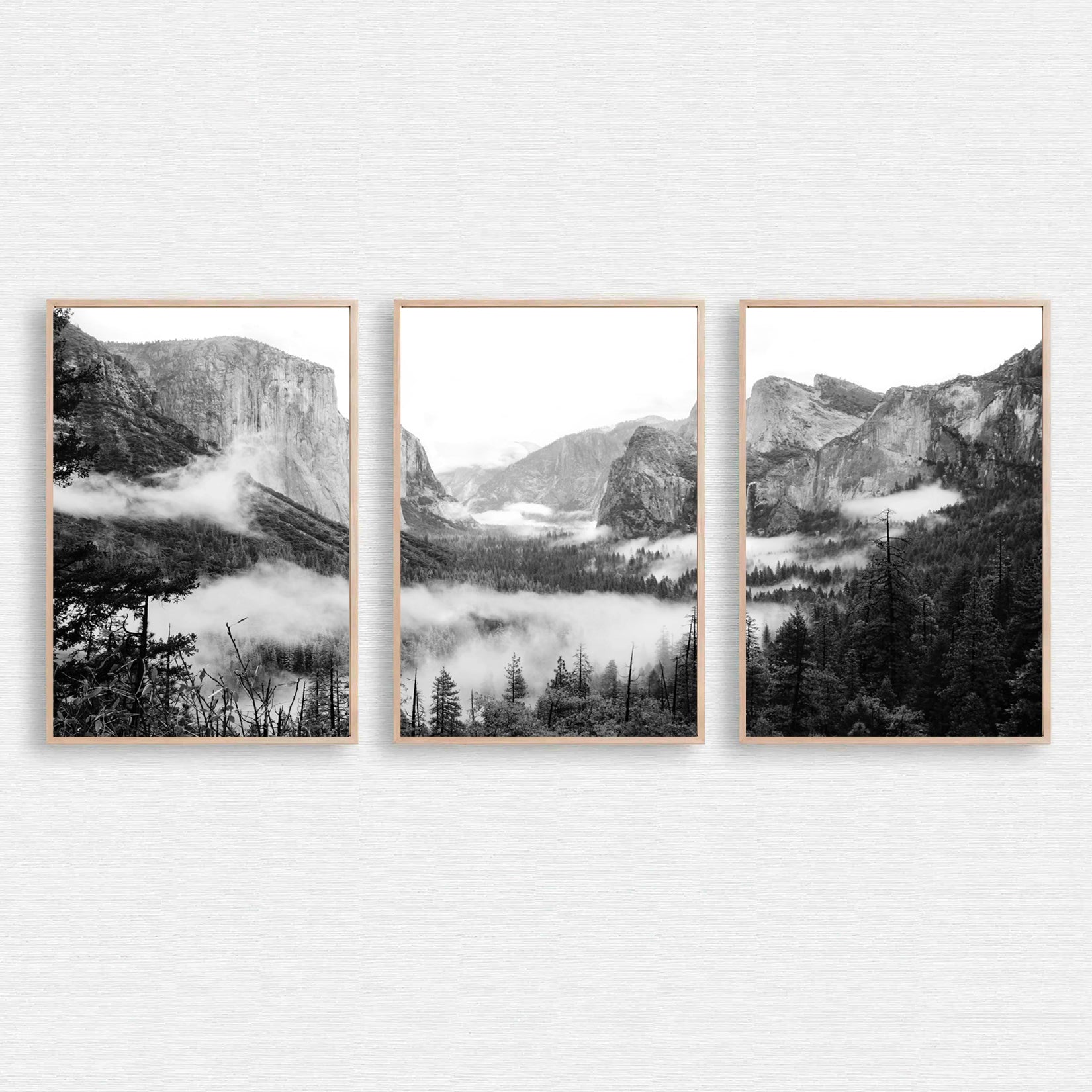 Yosemite National Park 3 piece wall art.
