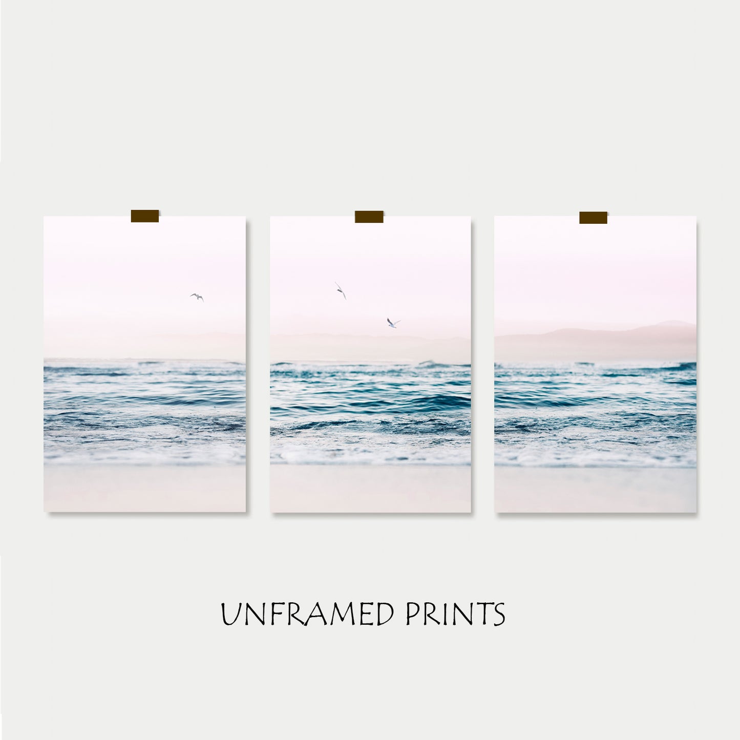 Sea gulls unframed print set.