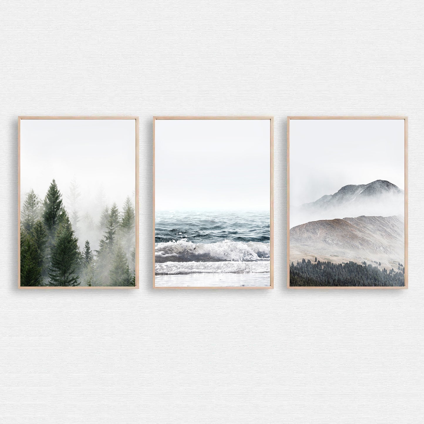 3 piece nature wall art.