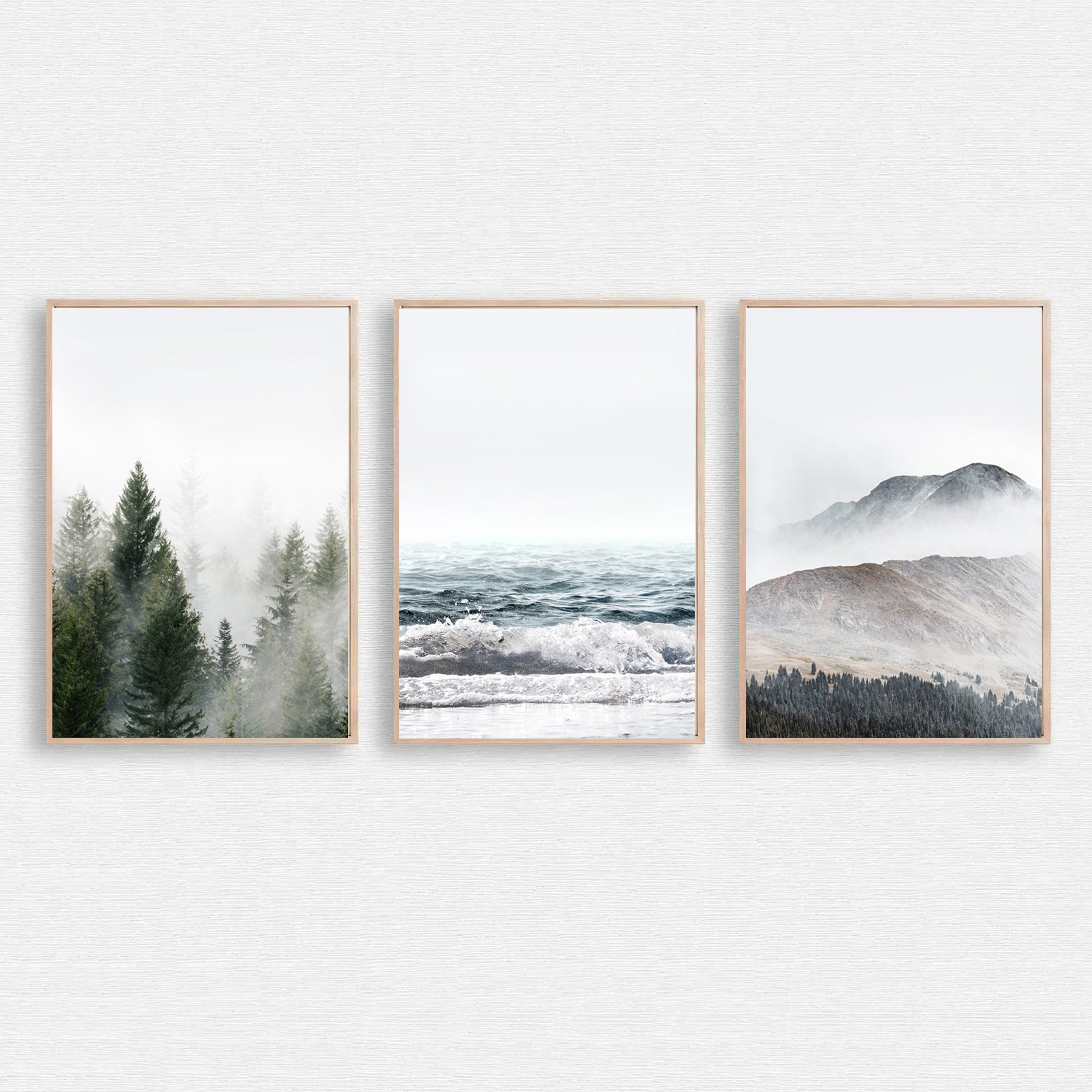 3 piece nature wall art.