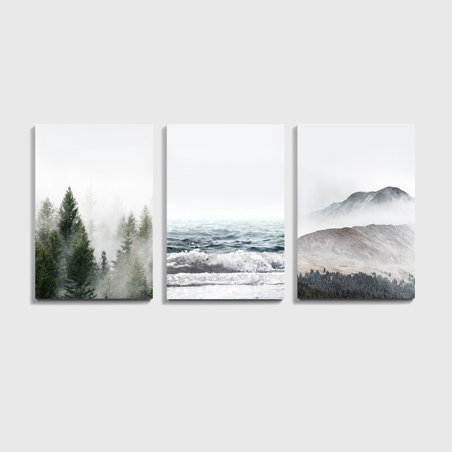 Nature 3 panel canvas.