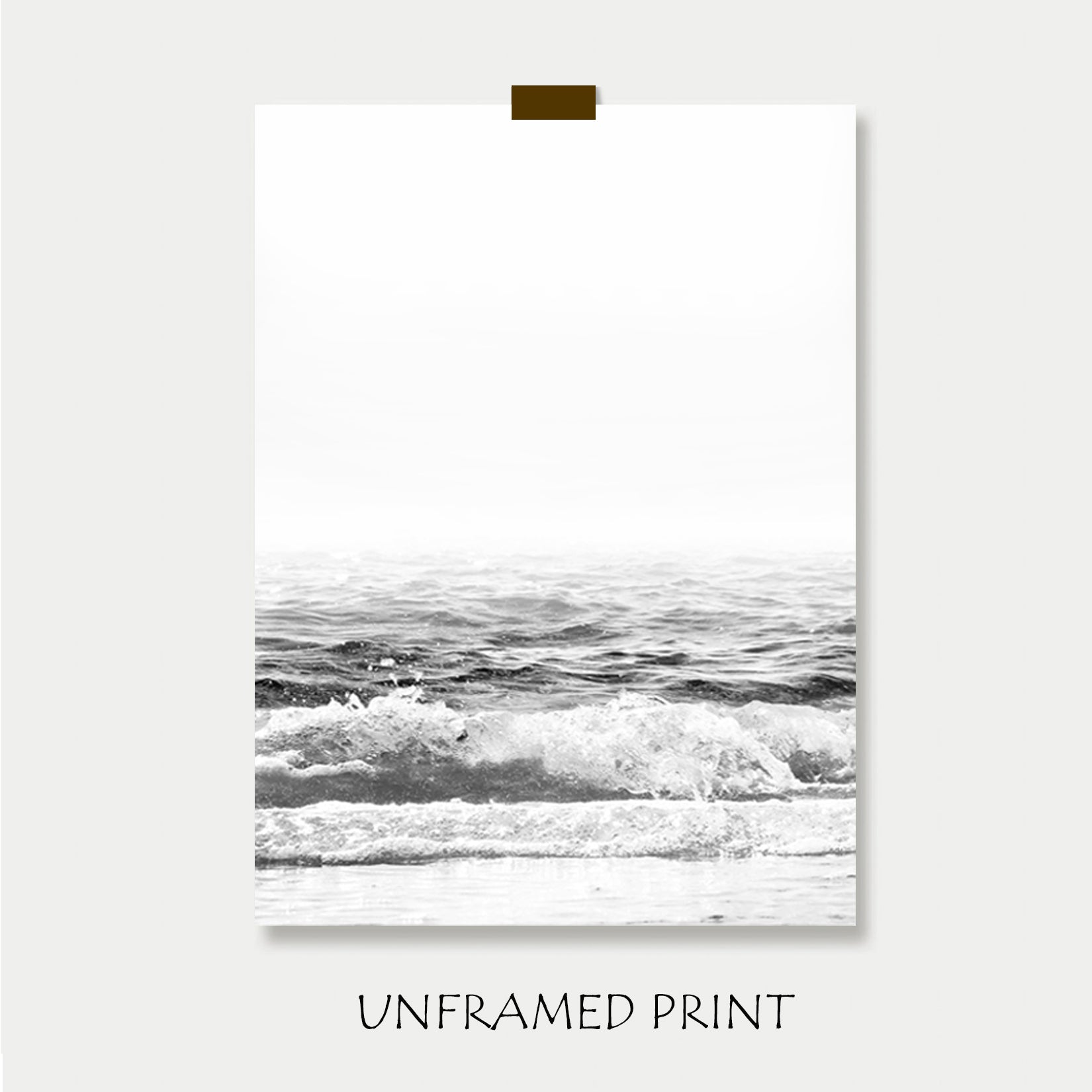Sea unframed print.