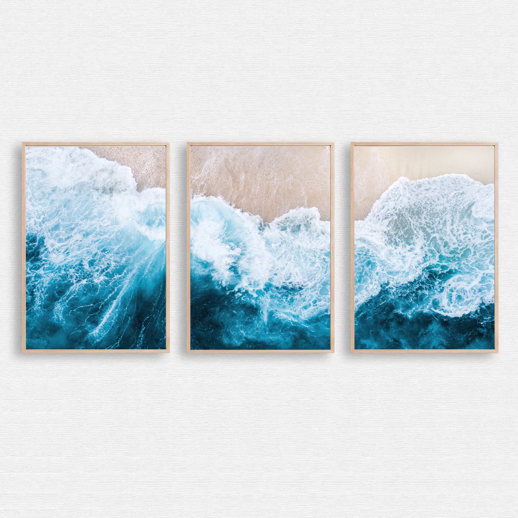 Ocean wave aerial photo.