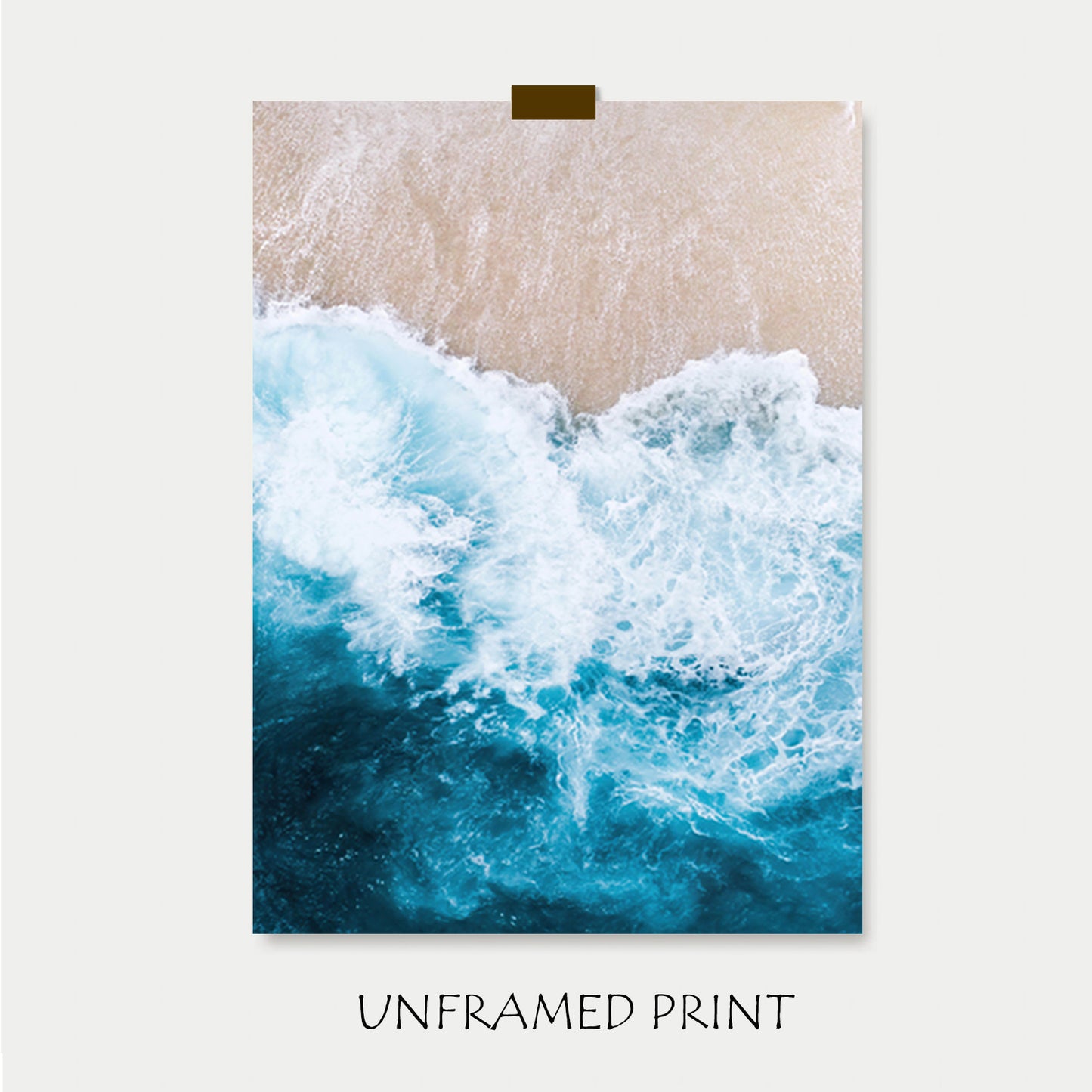 Ocean wave unframed print.