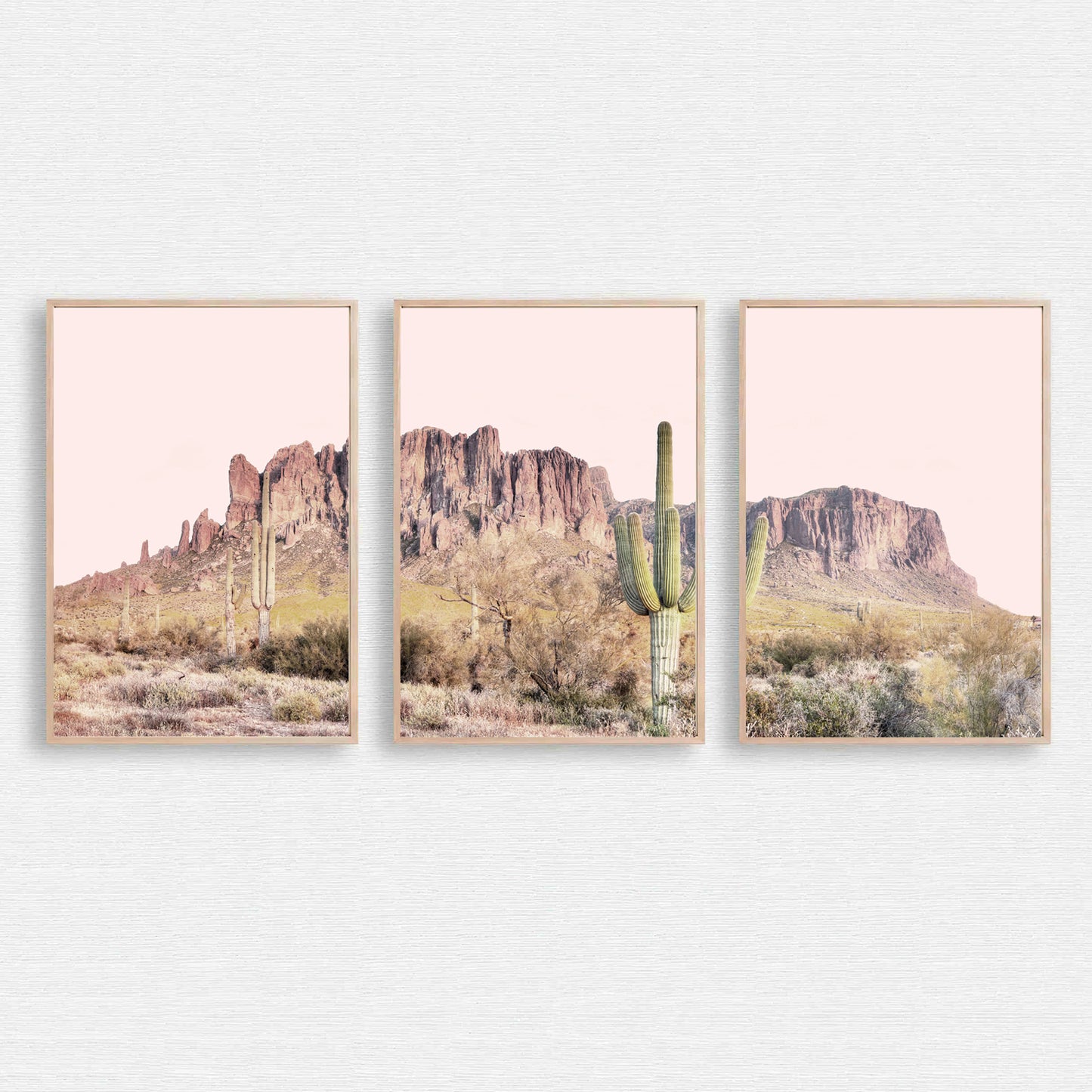 Desert landscape  piece wall art.