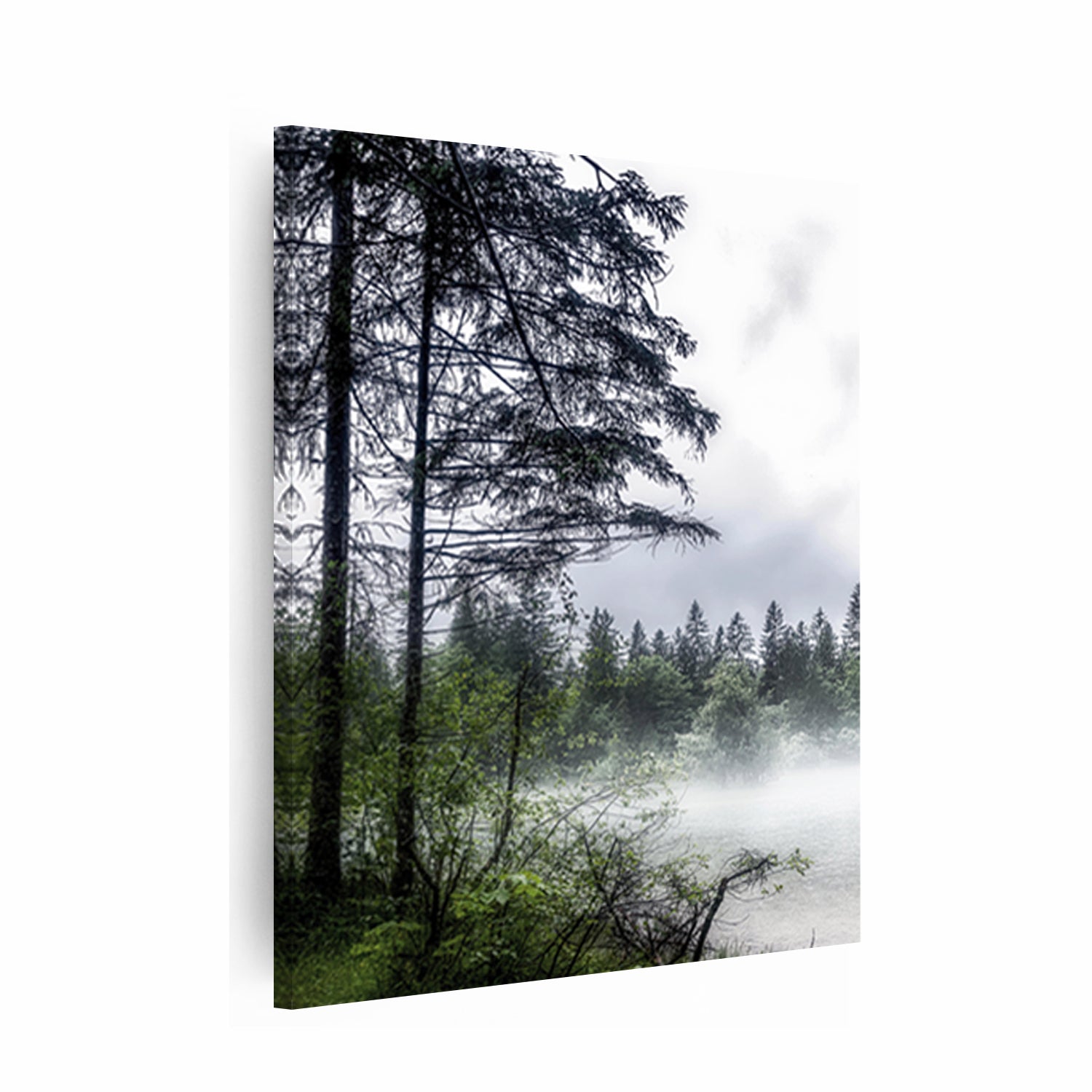 Foggy landscape canvas print.