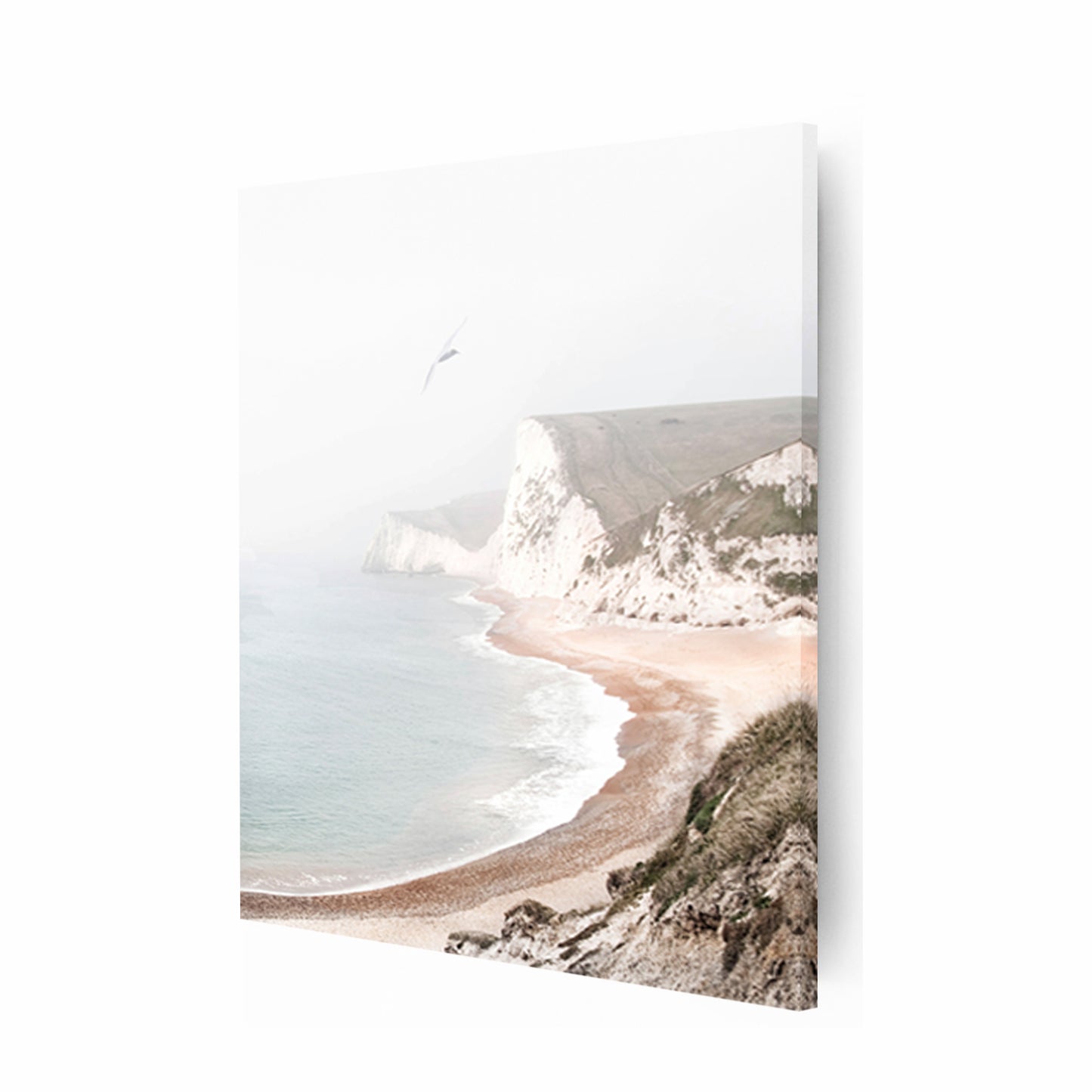 Foggy seashore canvas.