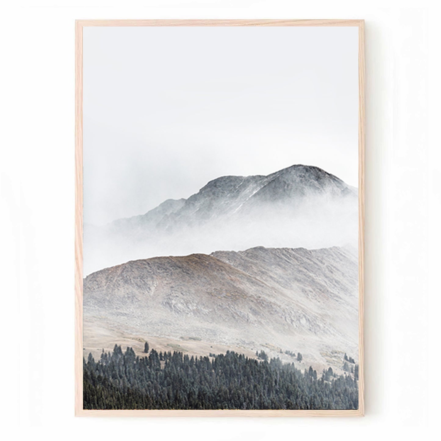 Misty mountains print.