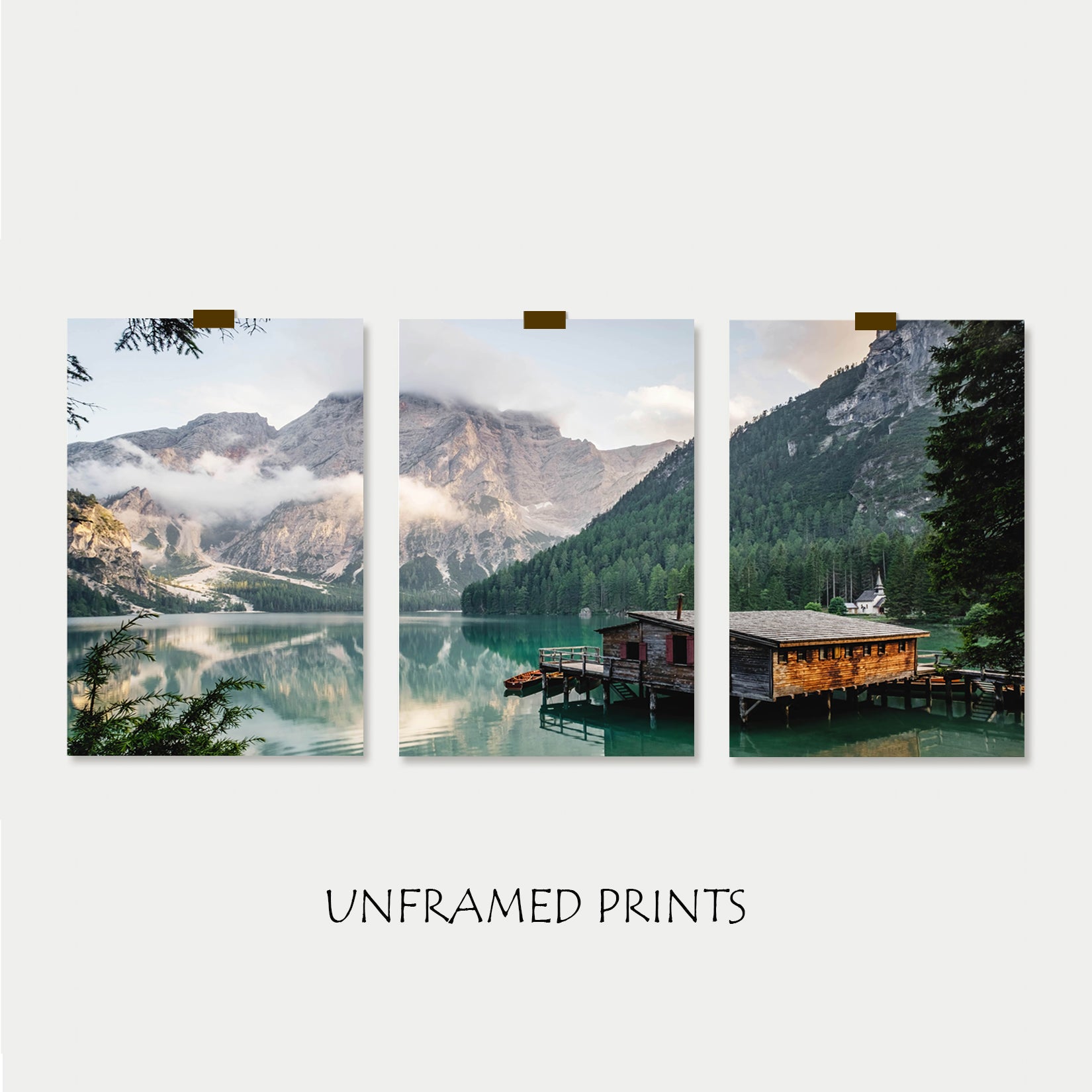 Lake unframed prints.