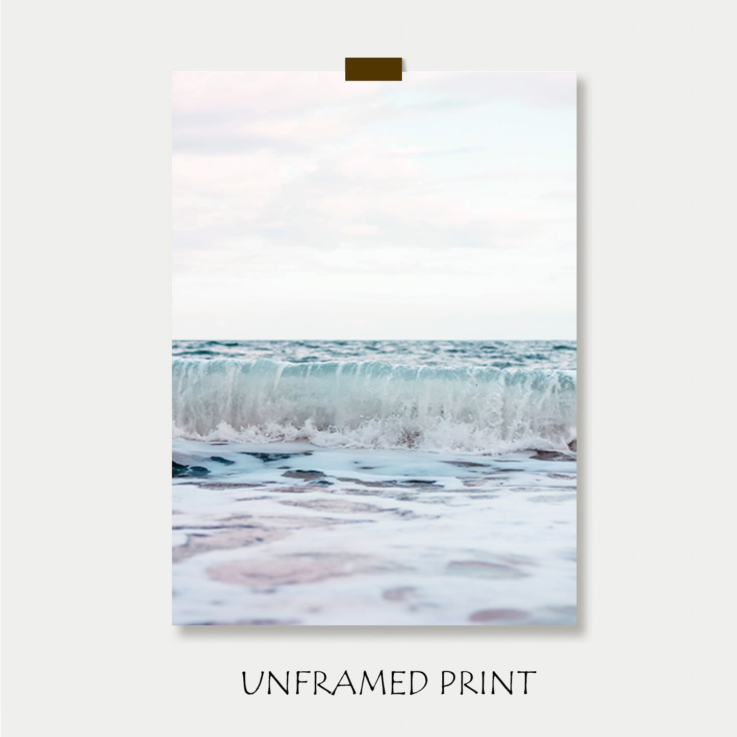 Ocean wave unframed print.