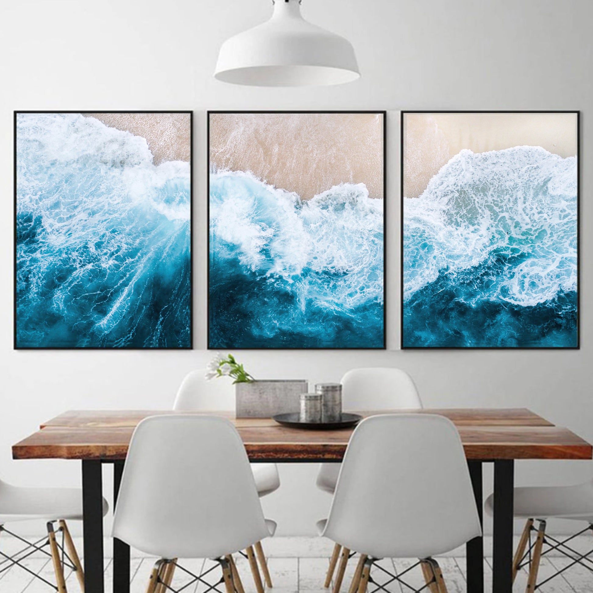 Ocean wave set 24x36 inches.