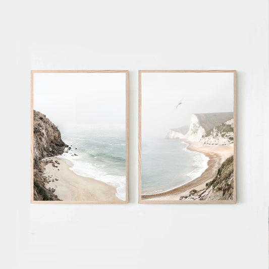 California coastal wall art set of 2 piece.