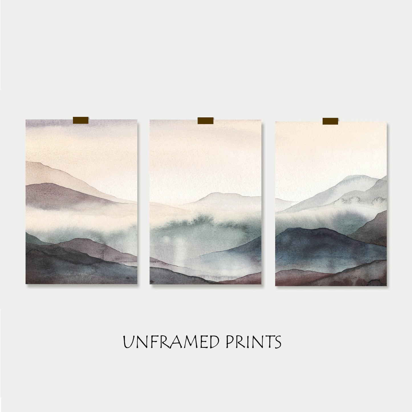 Watercolor landscape unframed prints.