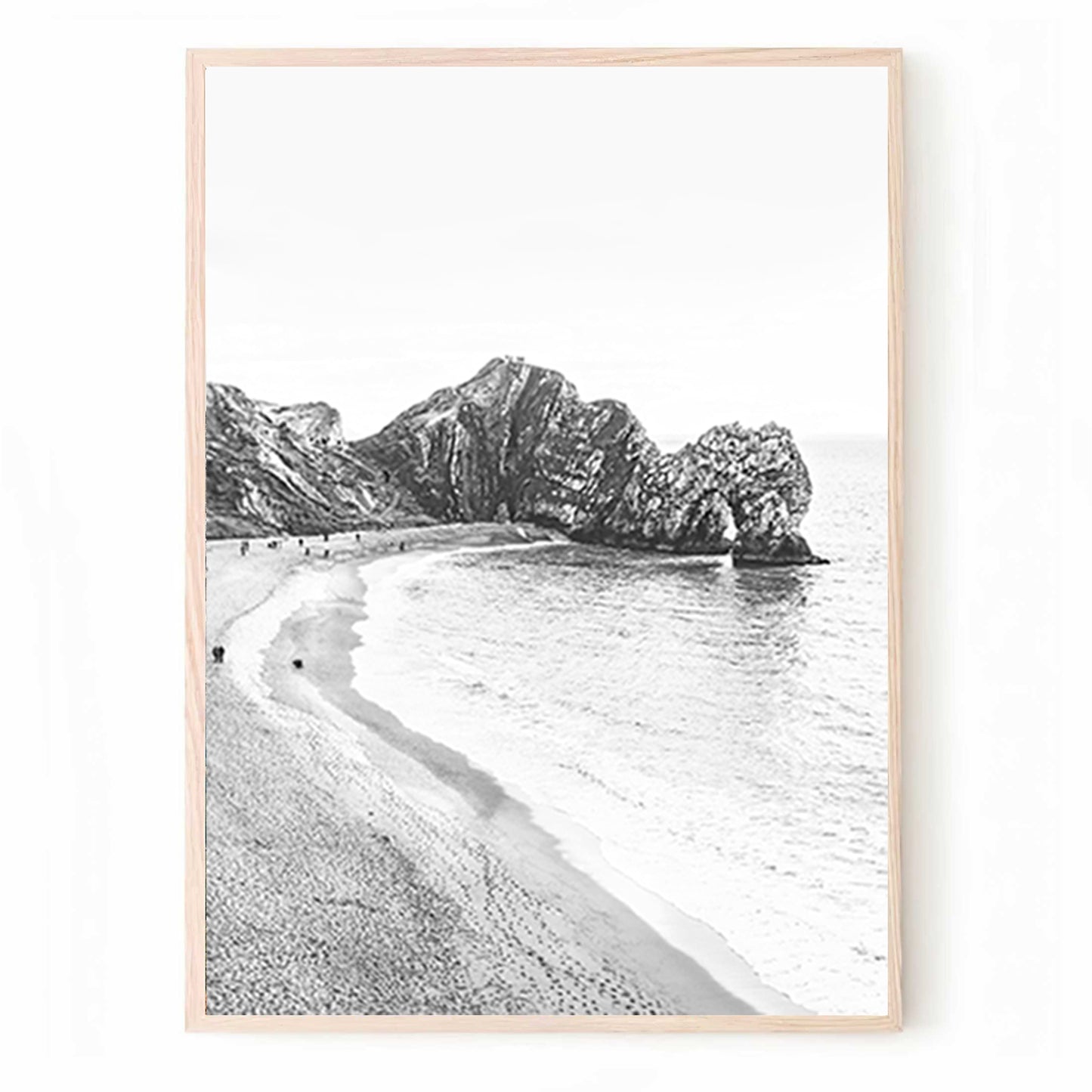 Black and White Ocean 3 Piece Wall Art | Coastal Landscapes Triptych