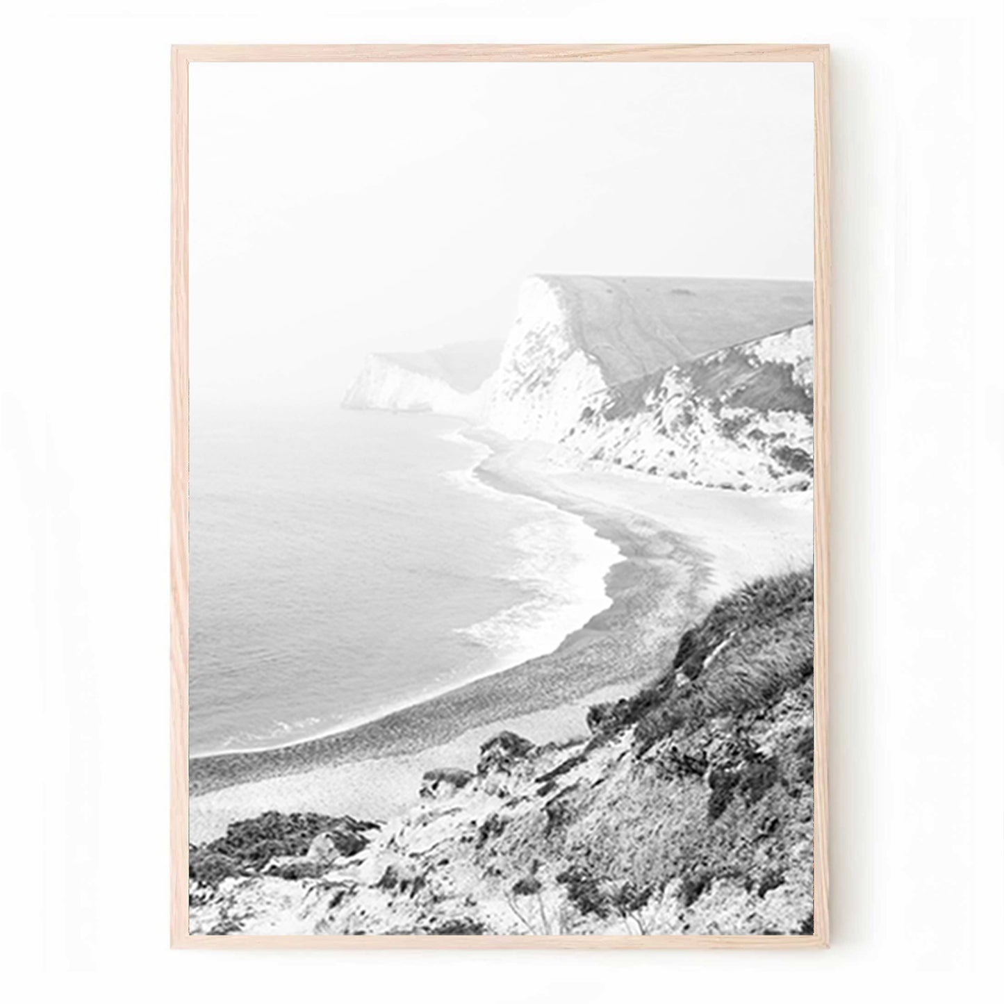 California Coastal Landscapes 3 Piece Wall Art in Black & White Colors