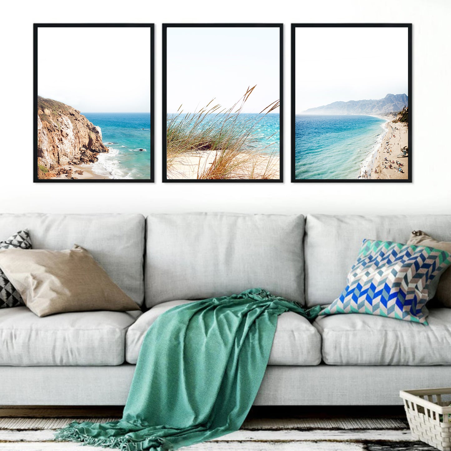 Sea landscape trptych.