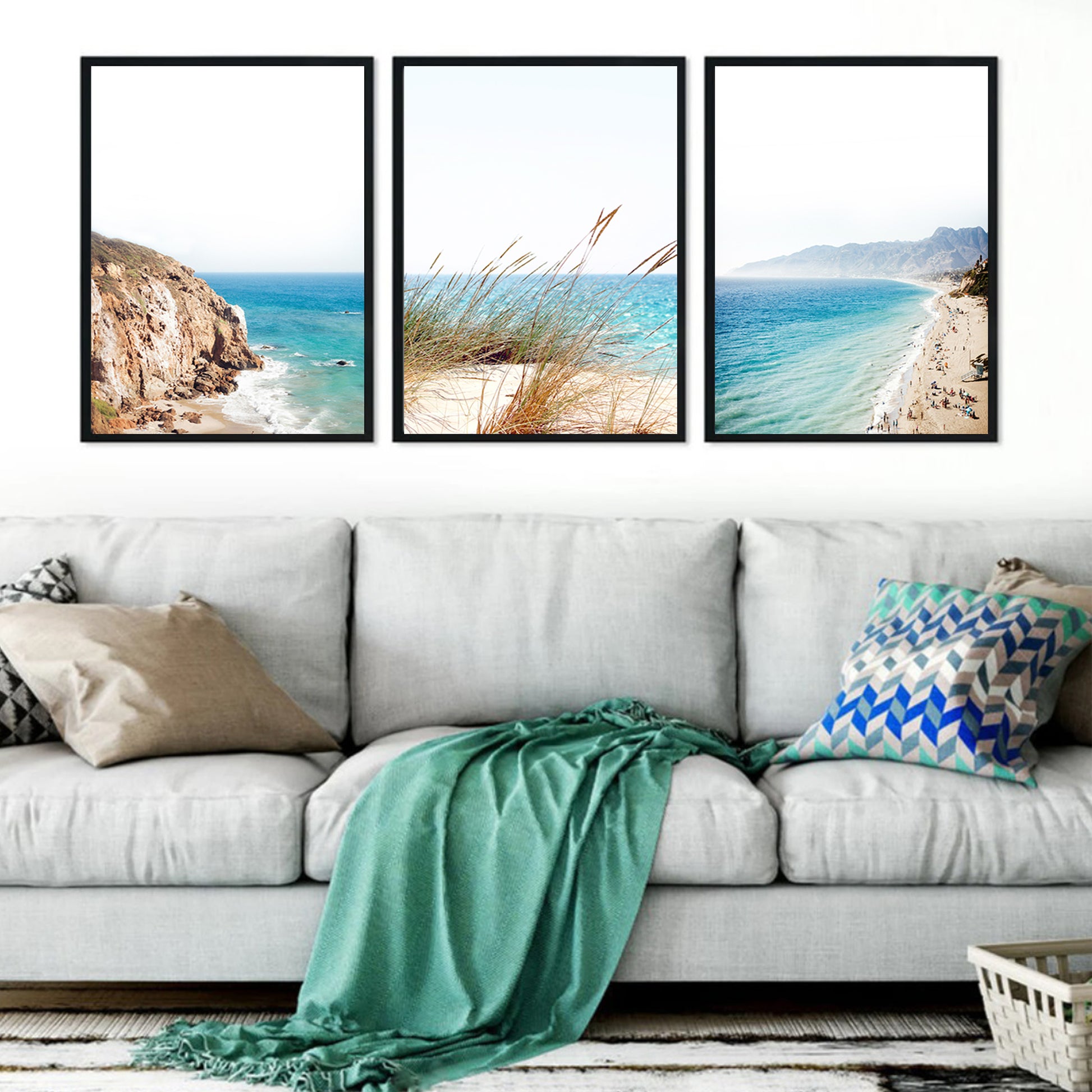 Sea landscape trptych.