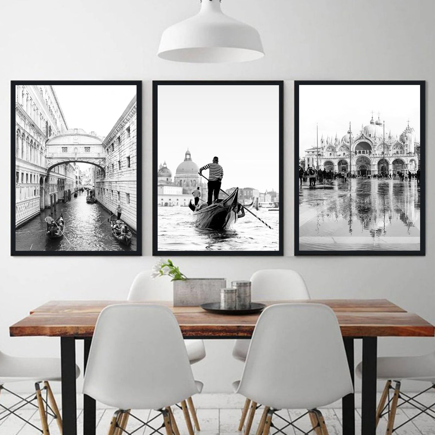 Beautiful Venice photo in black color frames.