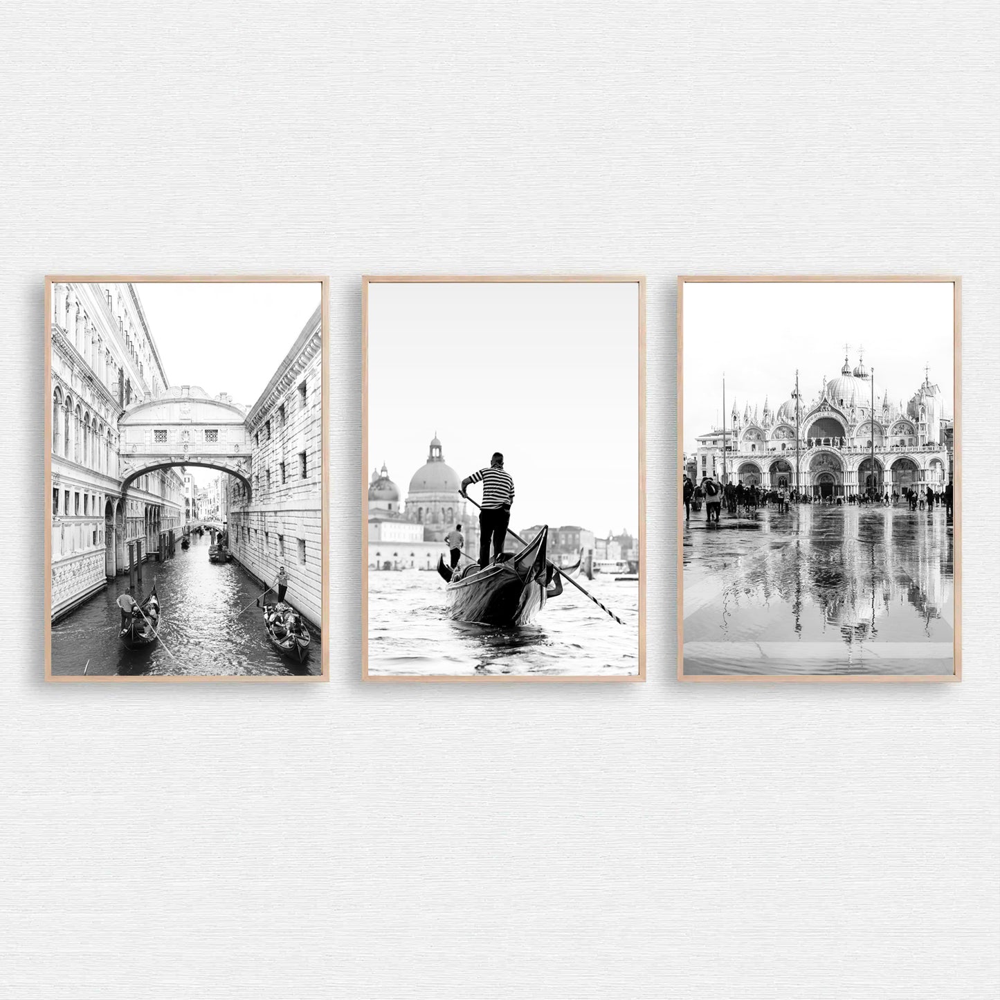 Venice black and white  triptych.