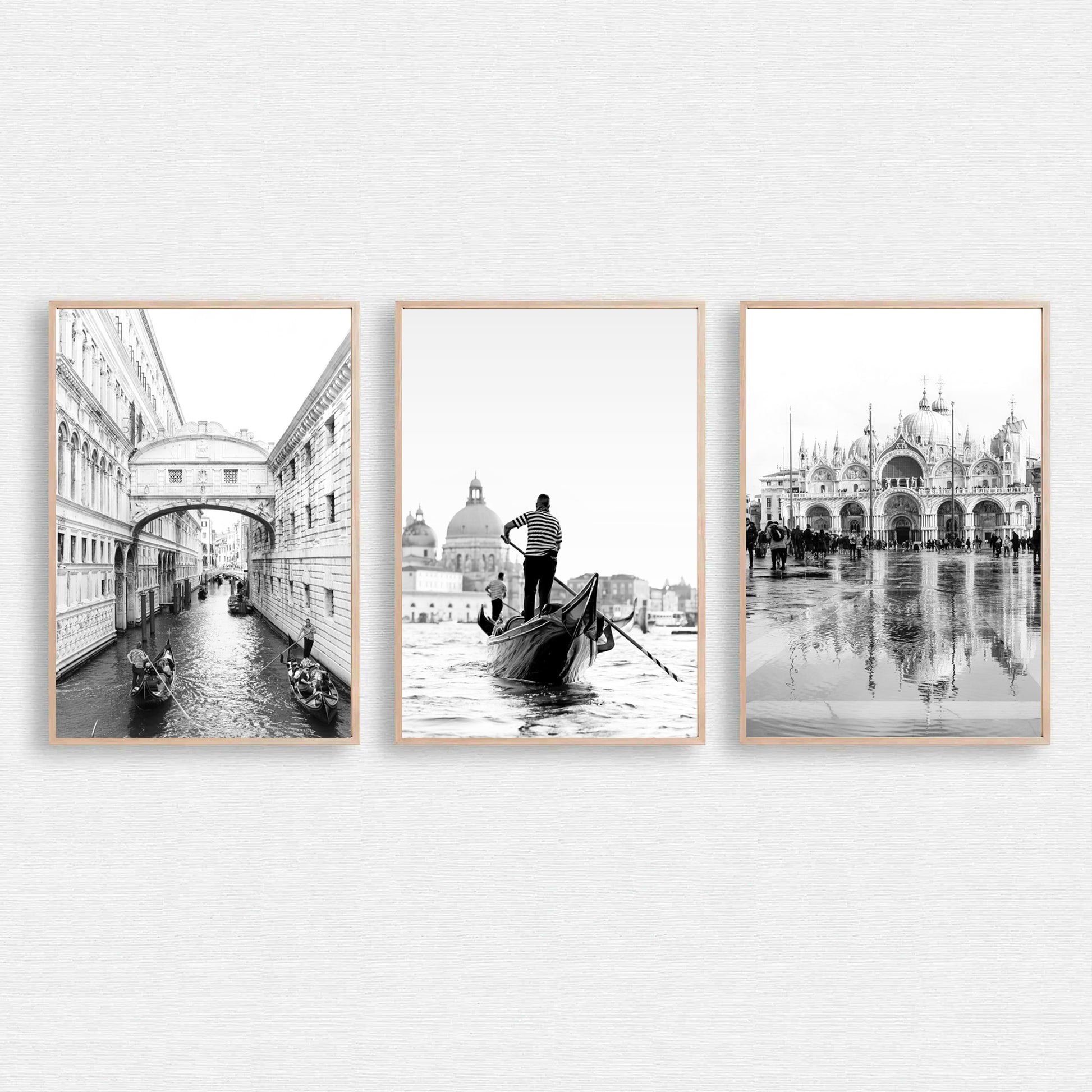 Venice black and white  triptych.