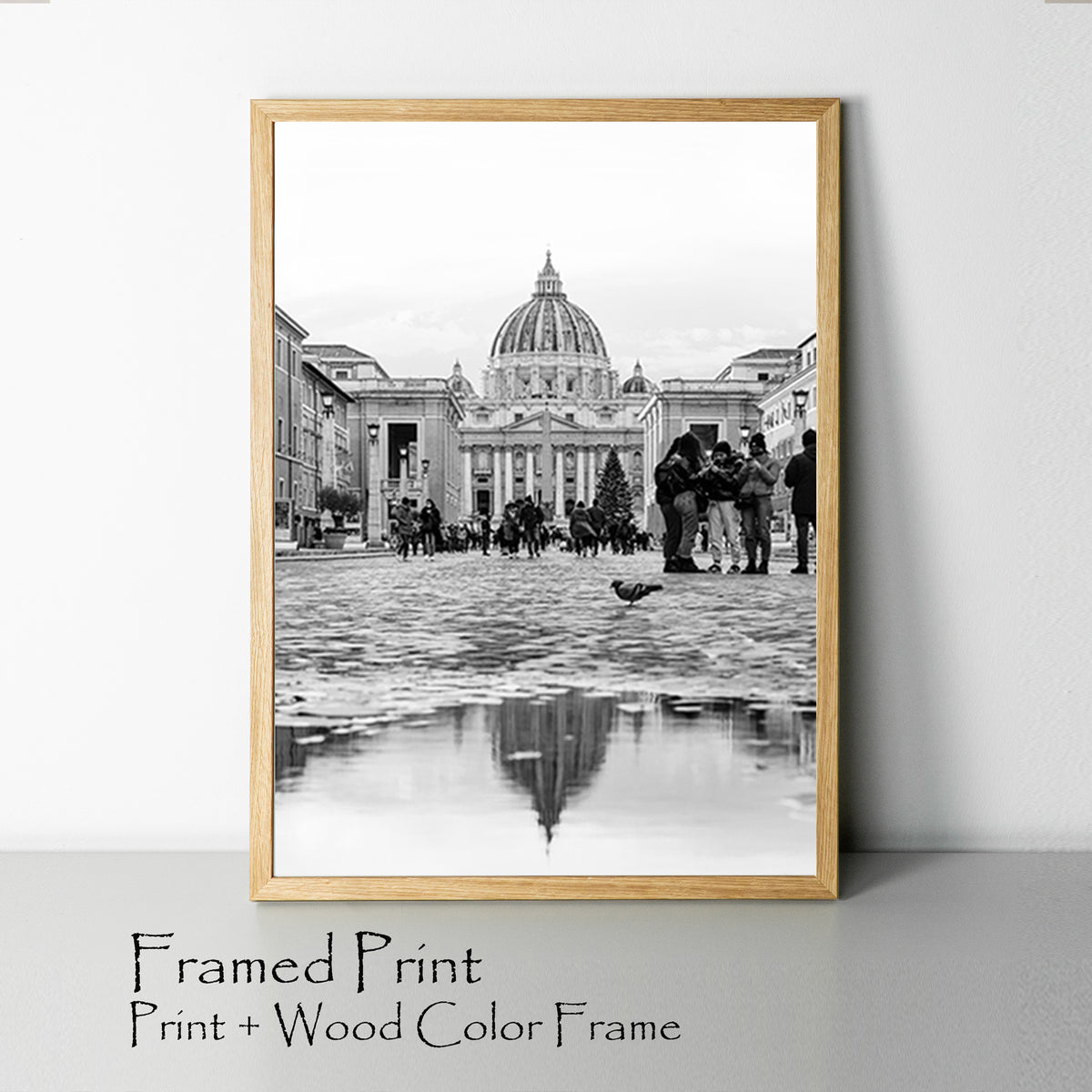 Framed print with St. Peter's Basilica, Rome.