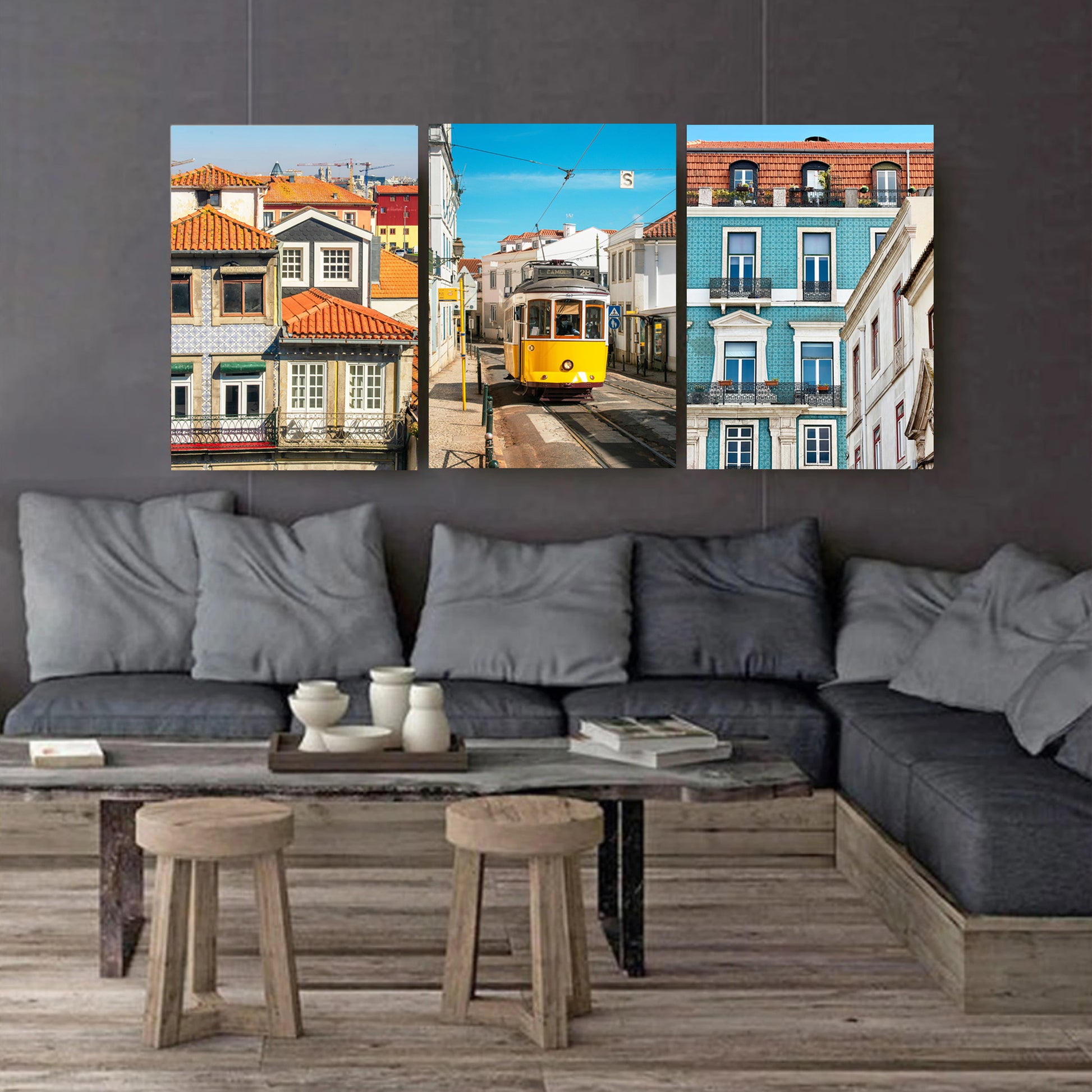 Portugal 3 piece canvas art..