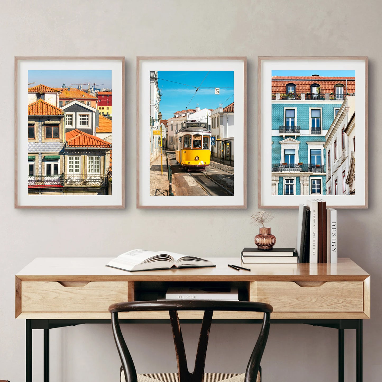 Lisbon yelow tram poster.