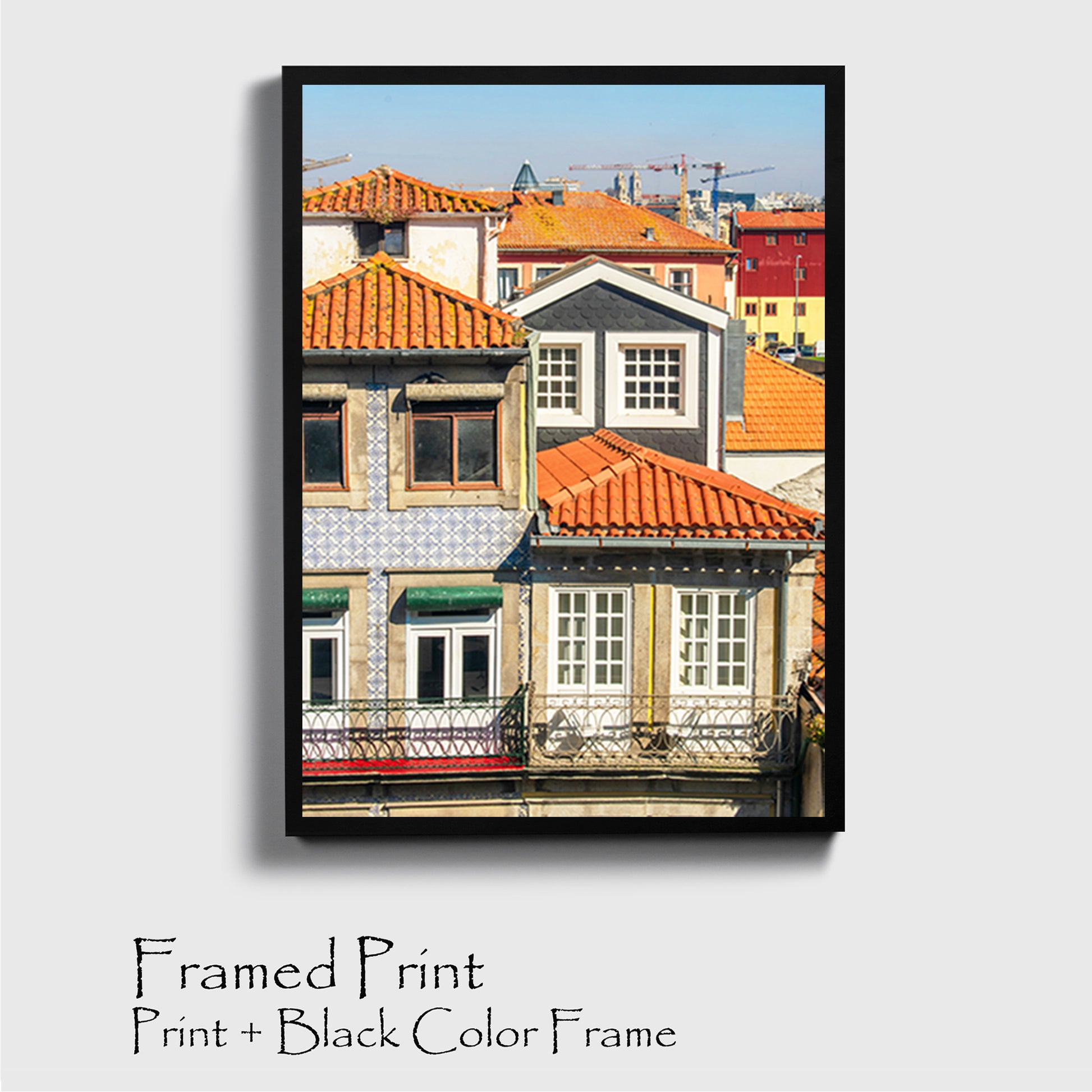 Portugal unique colorful houses.
