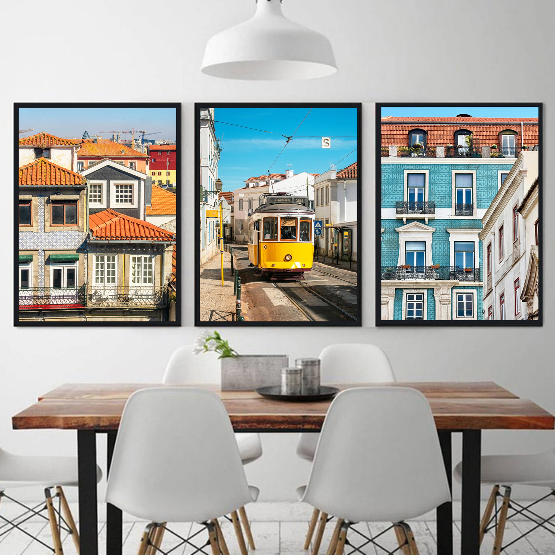 Portugal travel wall art set.