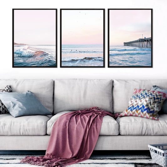 Beach set of 3 photography.