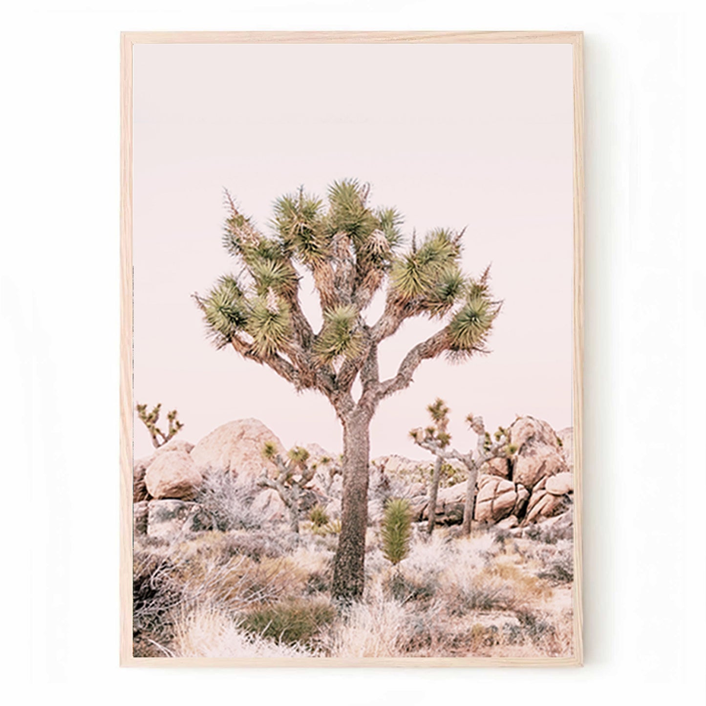 Joshua tree in desert print.