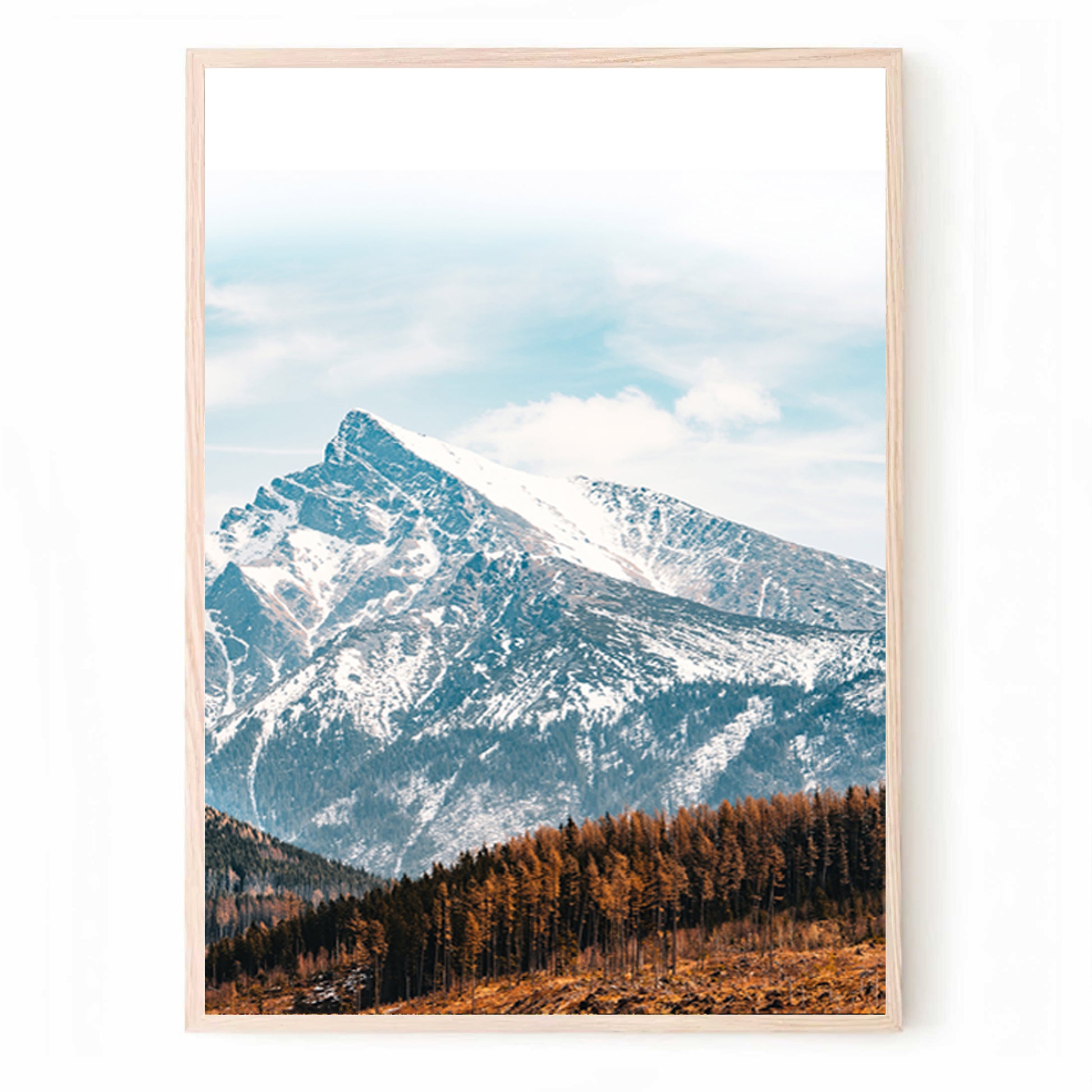 First snow in the mountains print.