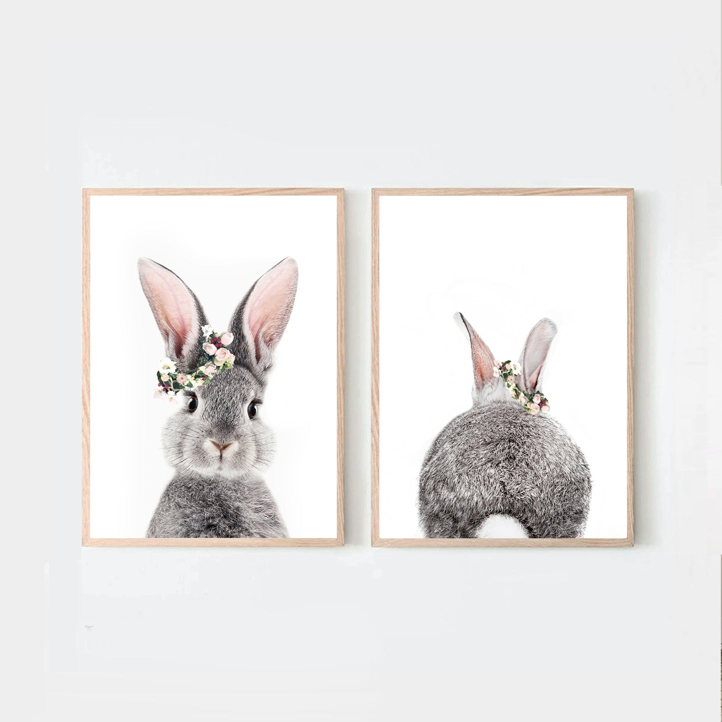 Bunny 2 piece wall art for kids room.