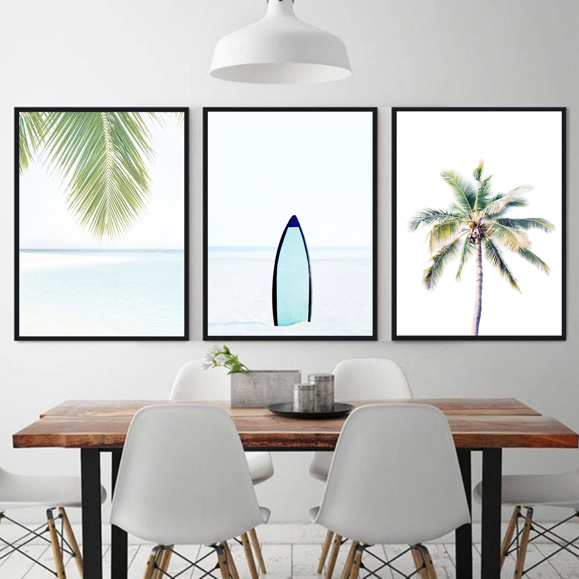 Coastal vibes 3 piece wall art.