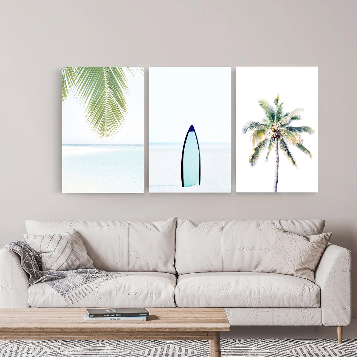 Surf ocean 3 panel canvas prints.
