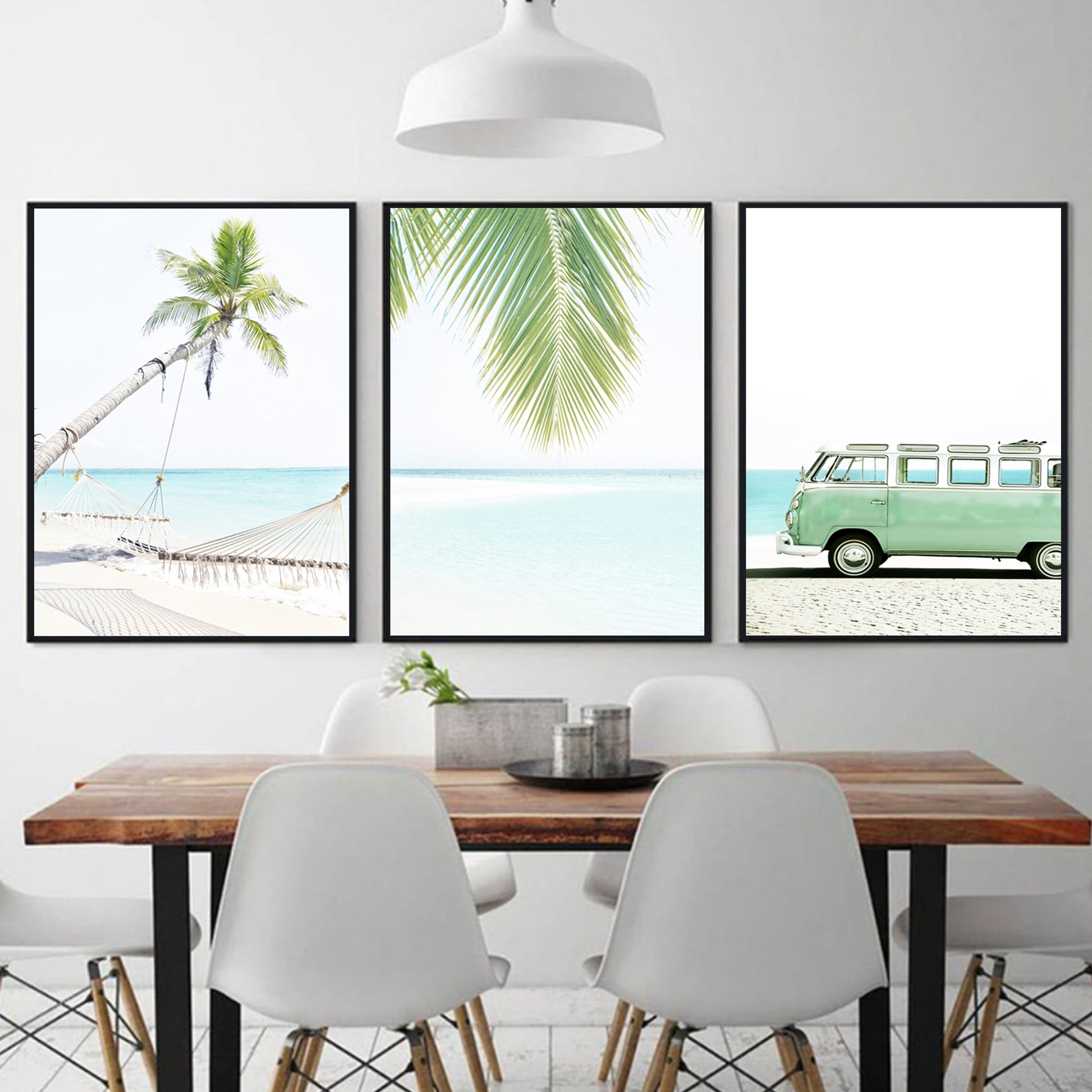 Palm trees poster set.