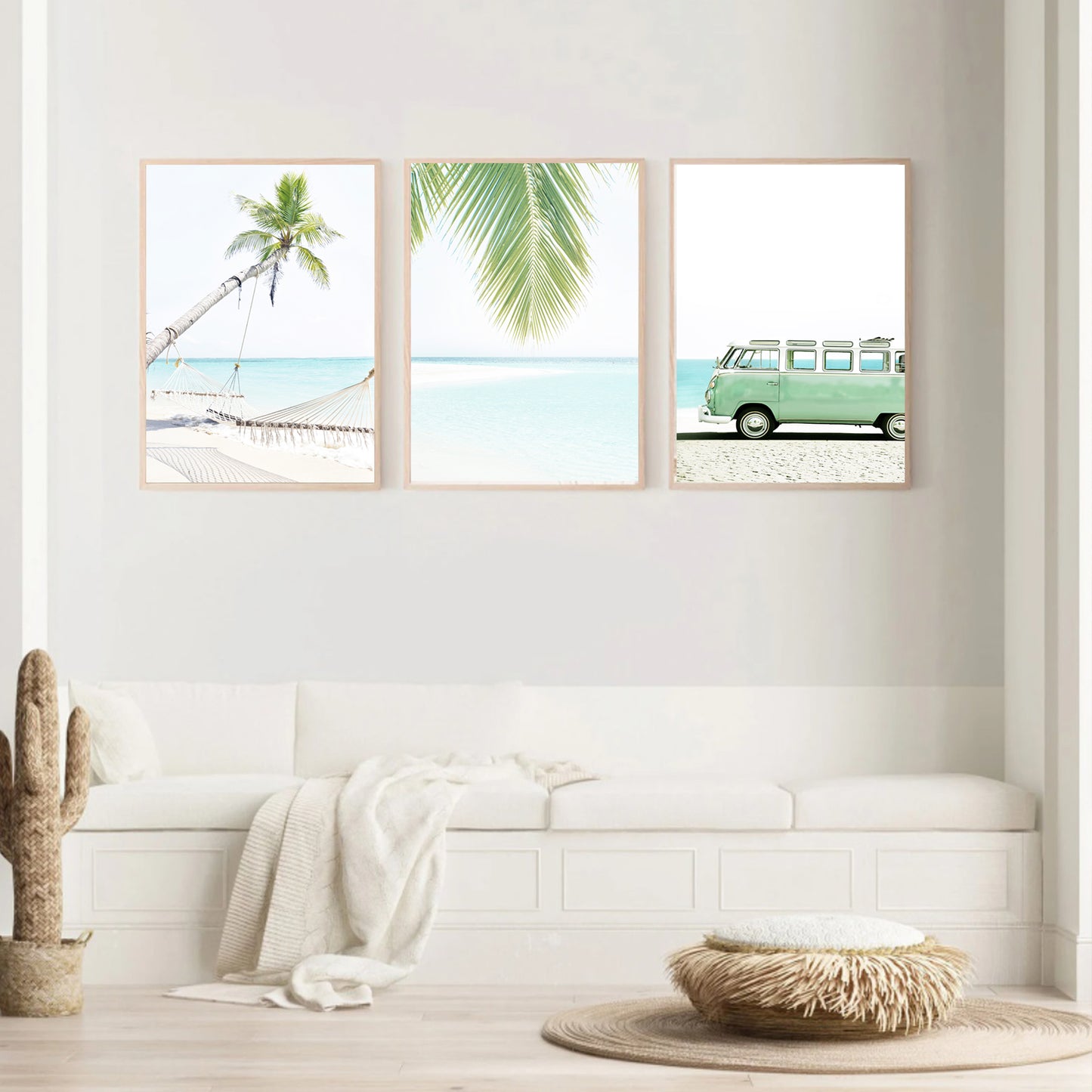 Neutral colors summer triptych.