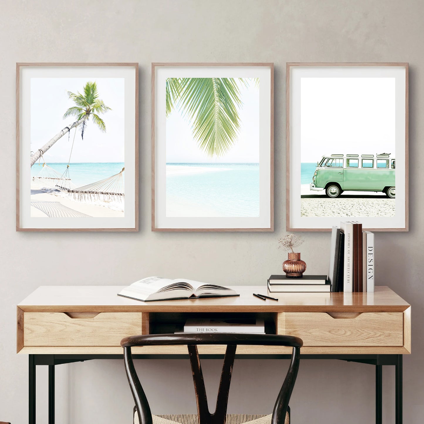 Beach triptych art.