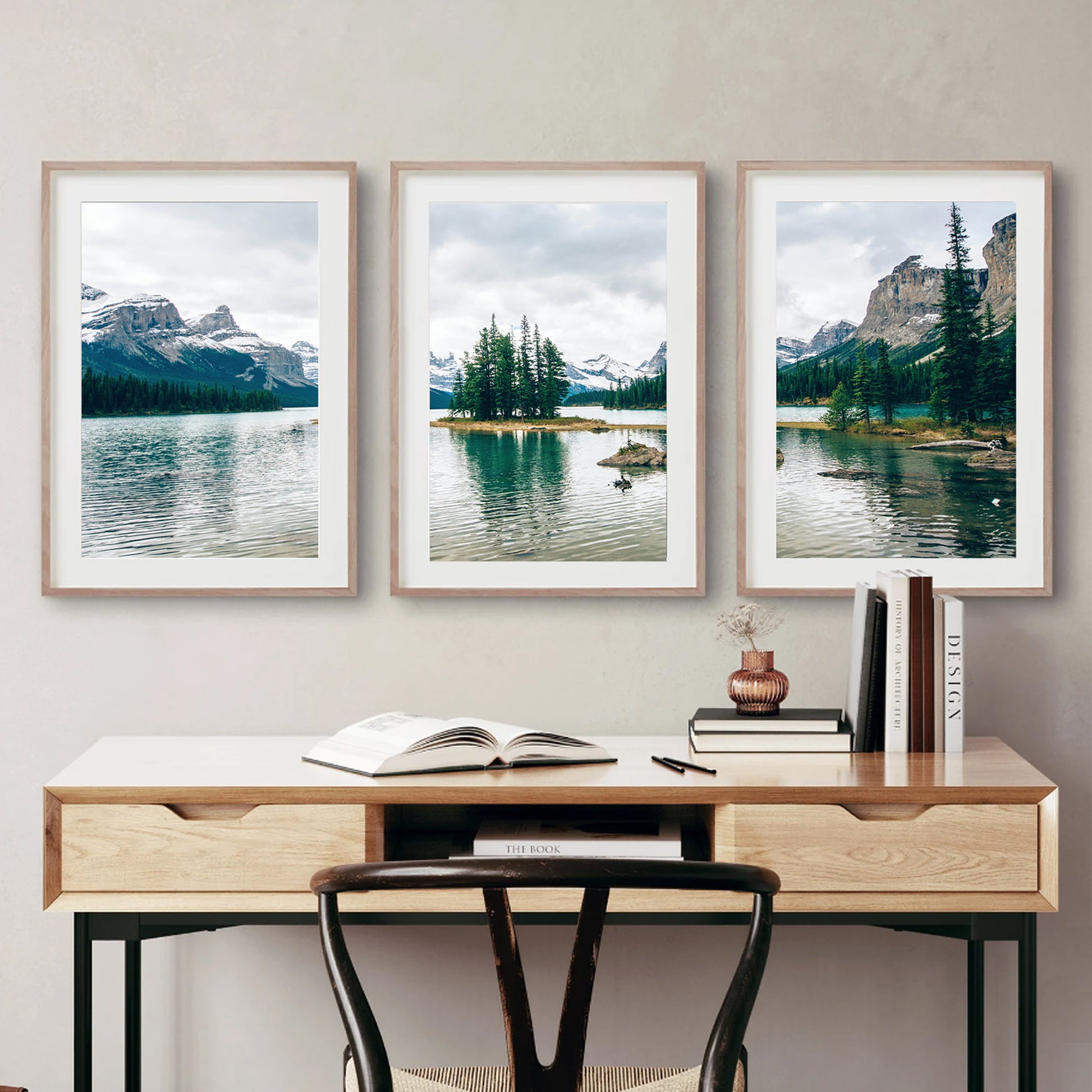 Lake 3 piece wall art.