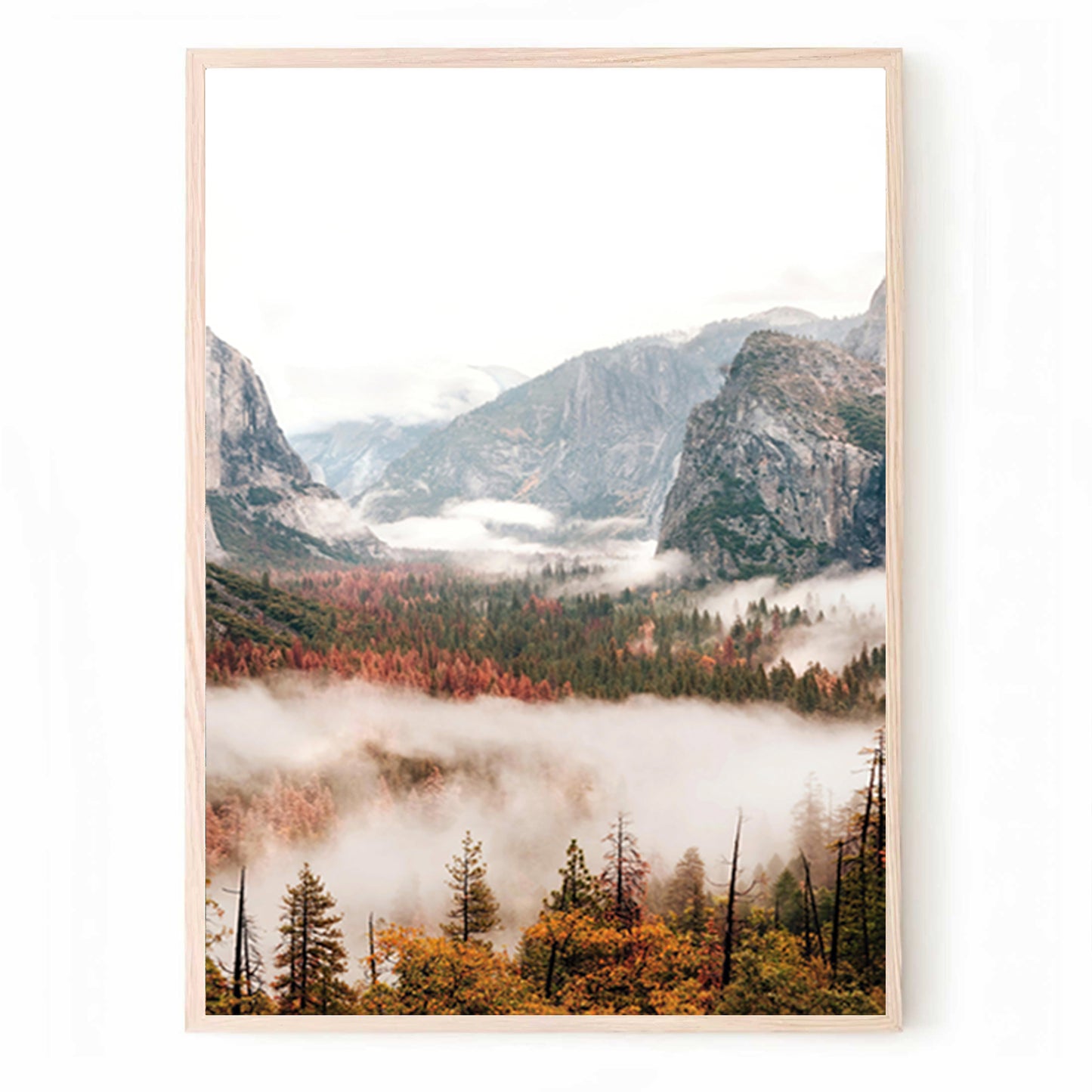 Yosemite National Park Wall Art | Yosemite Autumn Landscape Triptych