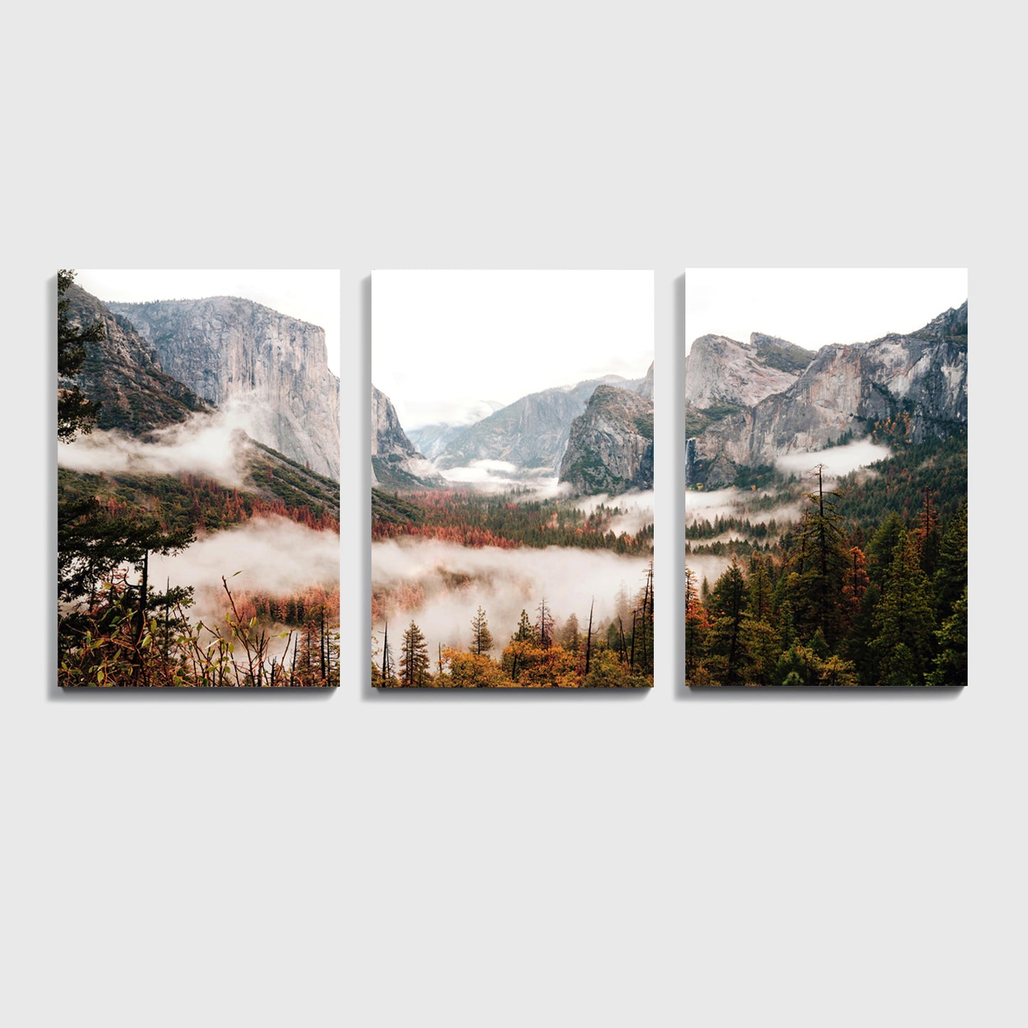 Yosemite 3 piece canvas art.